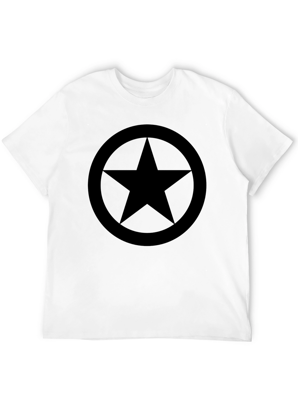 Black Star Graphic Tee - Mens Casual T-Shirt