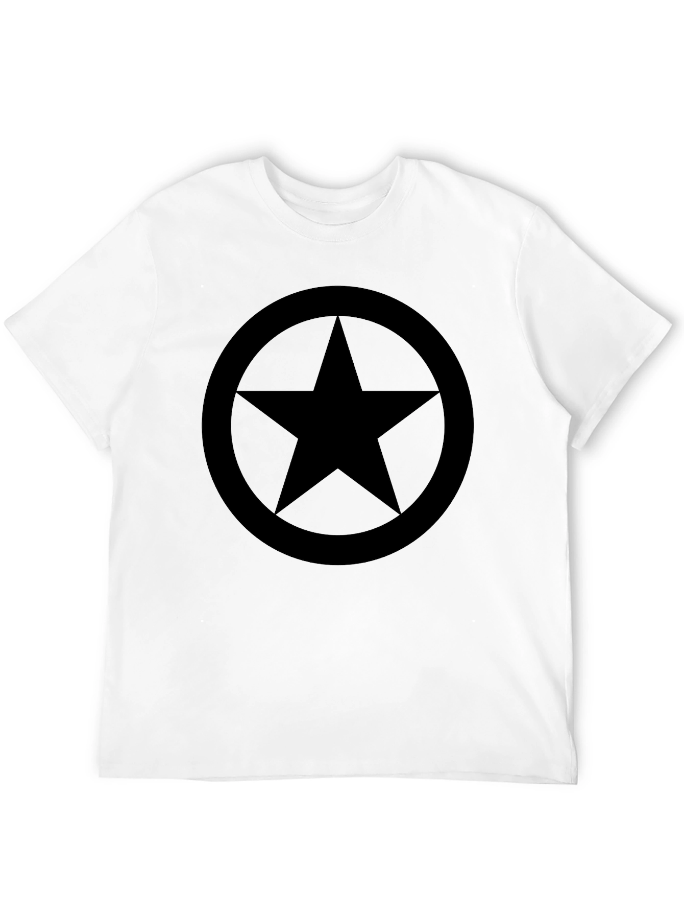 Black Star Graphic Tee - Mens Casual T-Shirt
