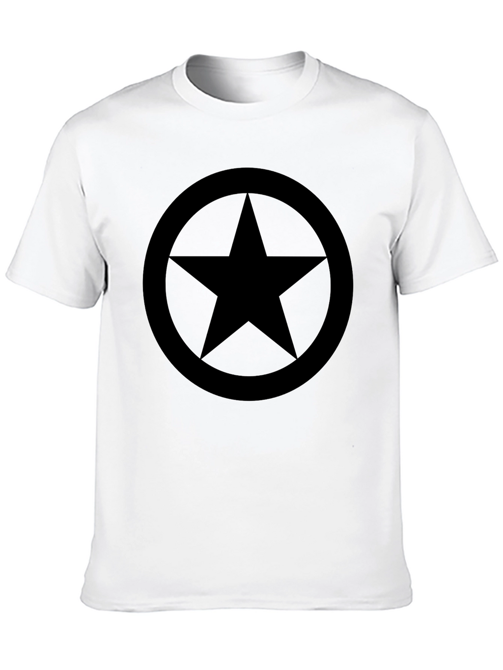 Black Star Graphic Tee - Mens Casual T-Shirt