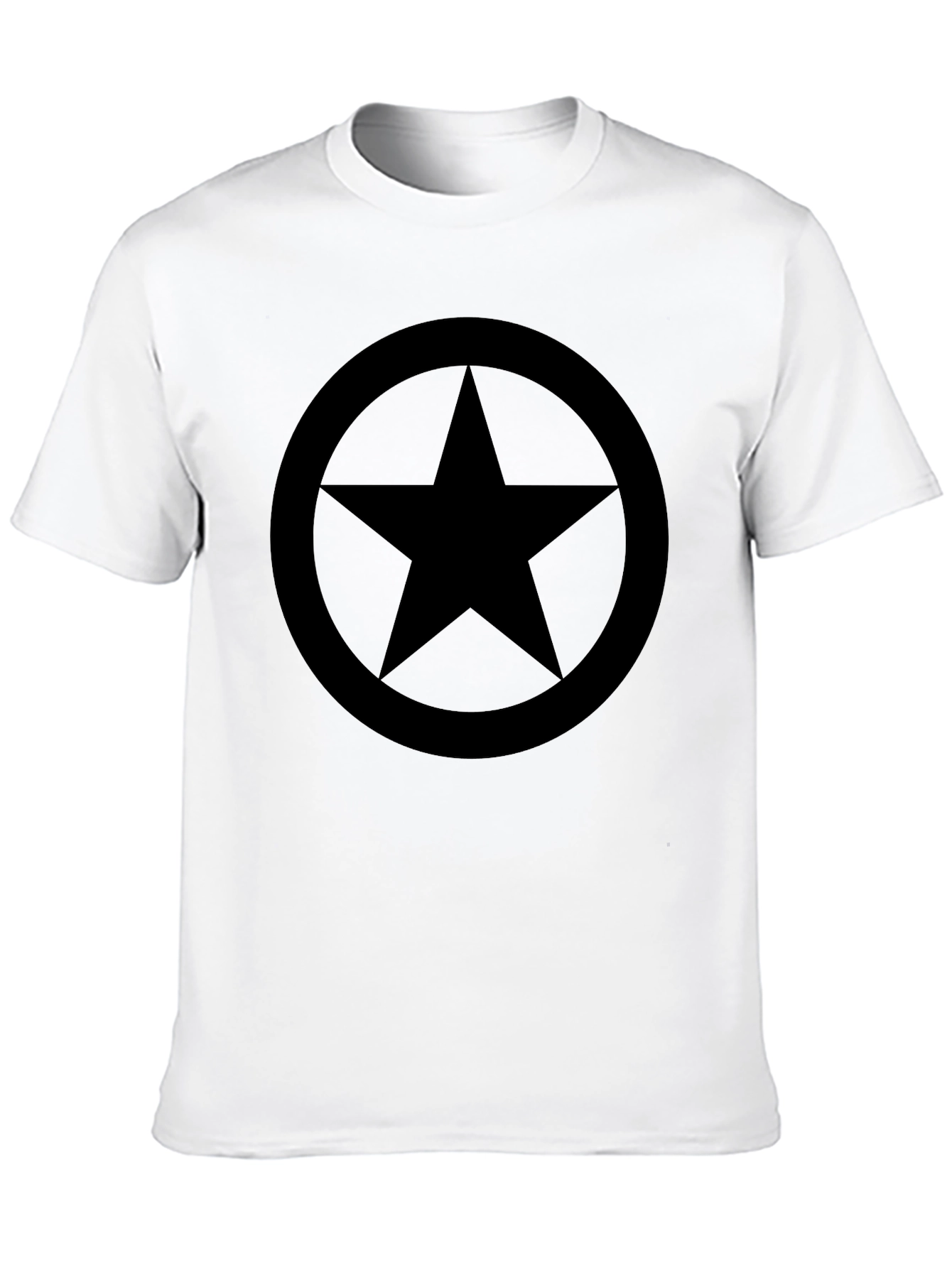 Black Star Graphic Tee - Mens Casual T-Shirt