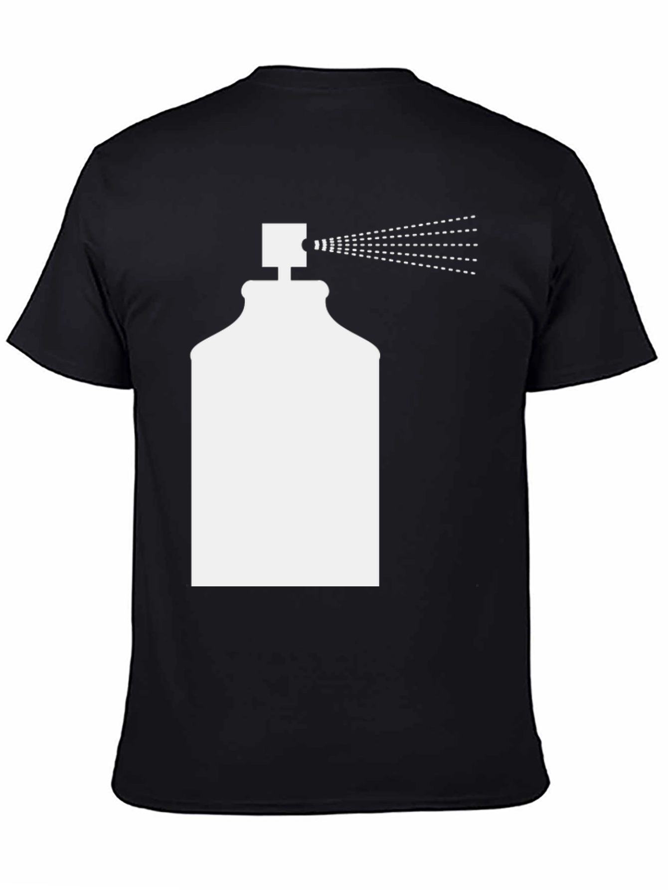 Spray Paint Graphic T-Shirt - Black Cotton Tee