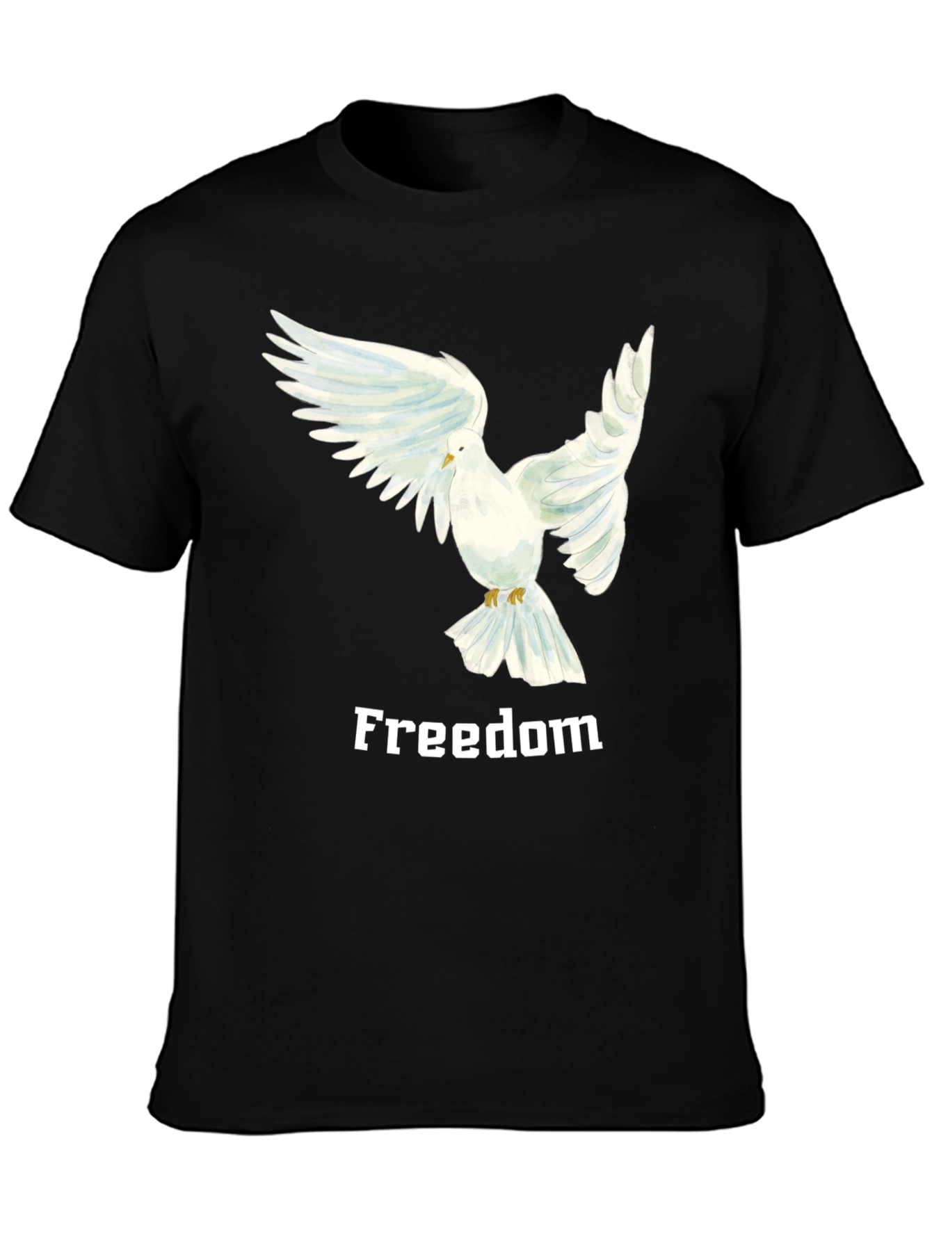 Freedom Dove Graphic Tee - Black