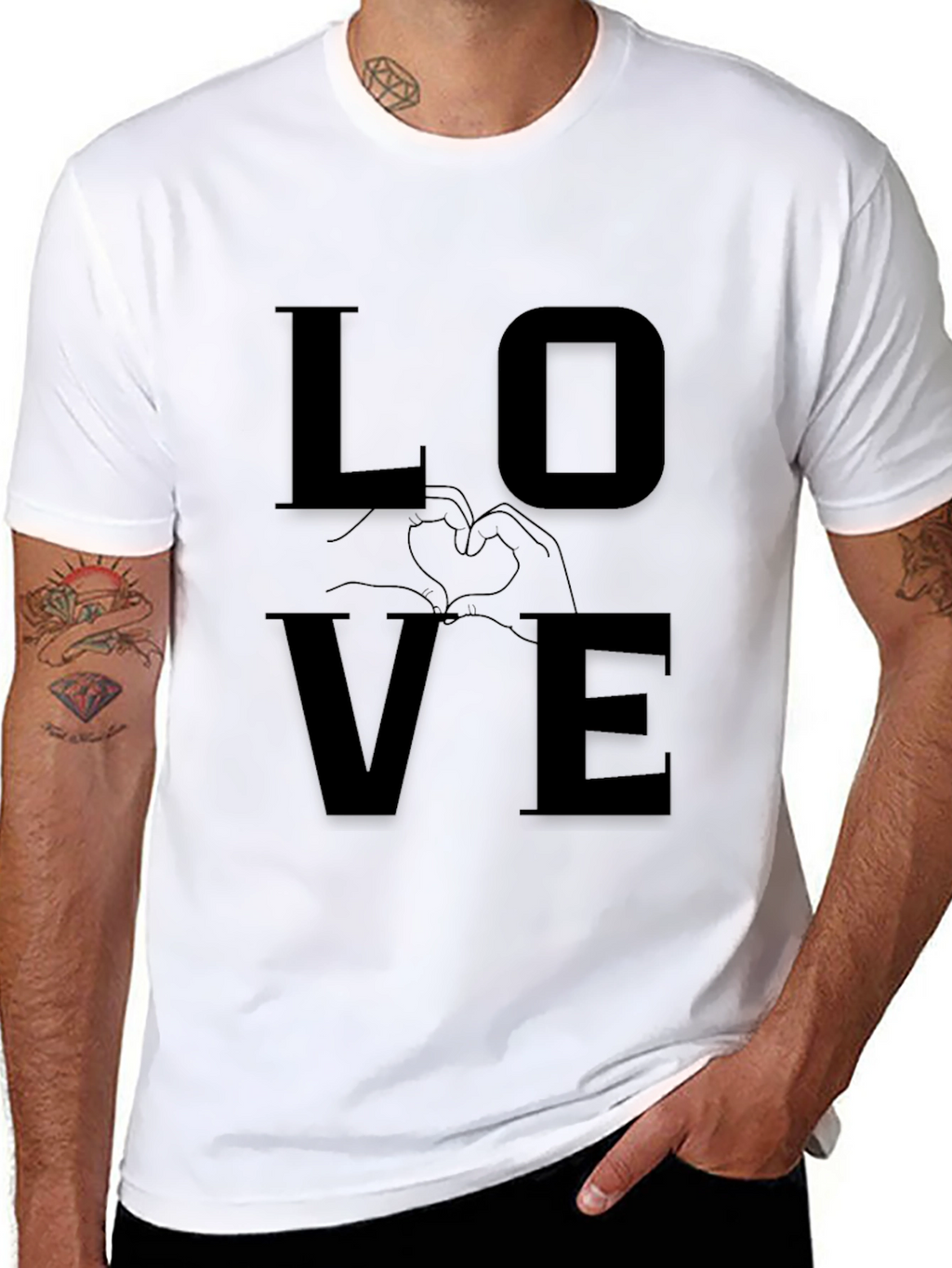 Love Graphic Tee - Modern Black Shirt