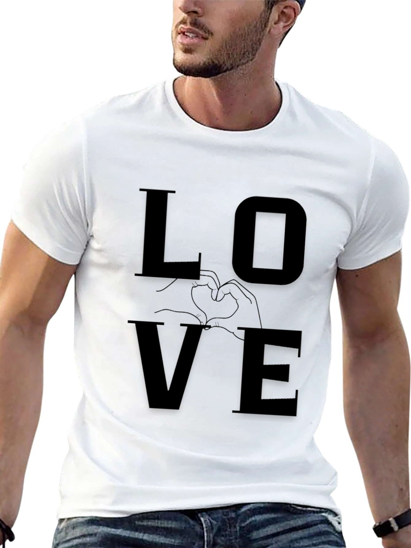 Love Graphic Tee - Modern Black Shirt