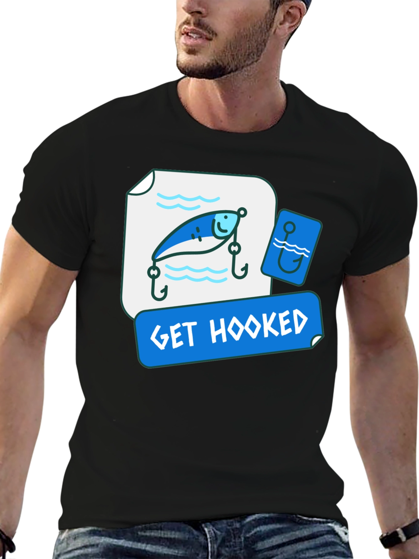Get Hooked Fishing Lure Graphic Tee
