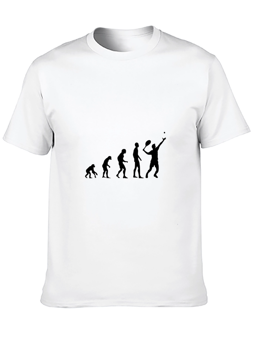Tennis Evolution Graphic T-Shirt - Black Cotton Tee