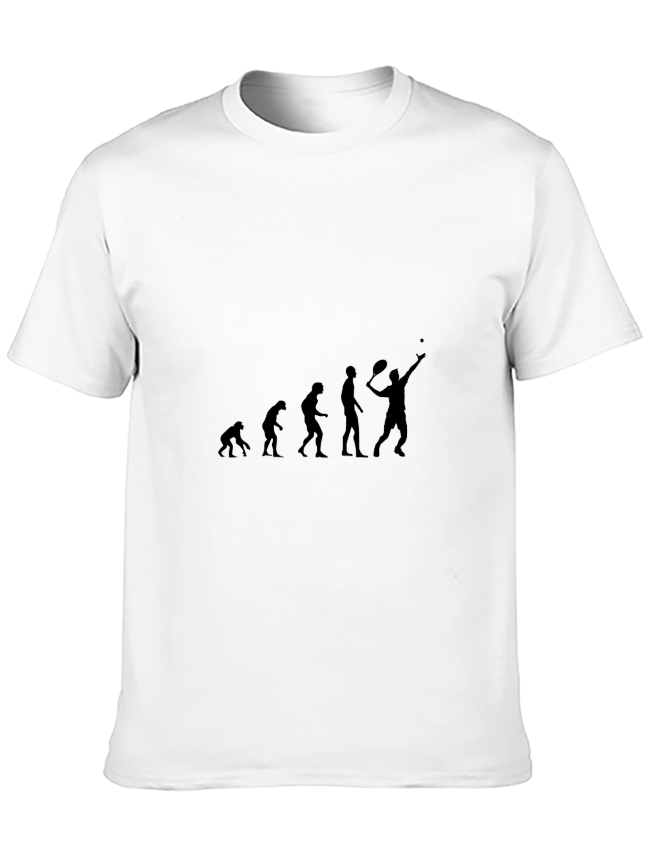 Tennis Evolution Graphic T-Shirt - Black Cotton Tee