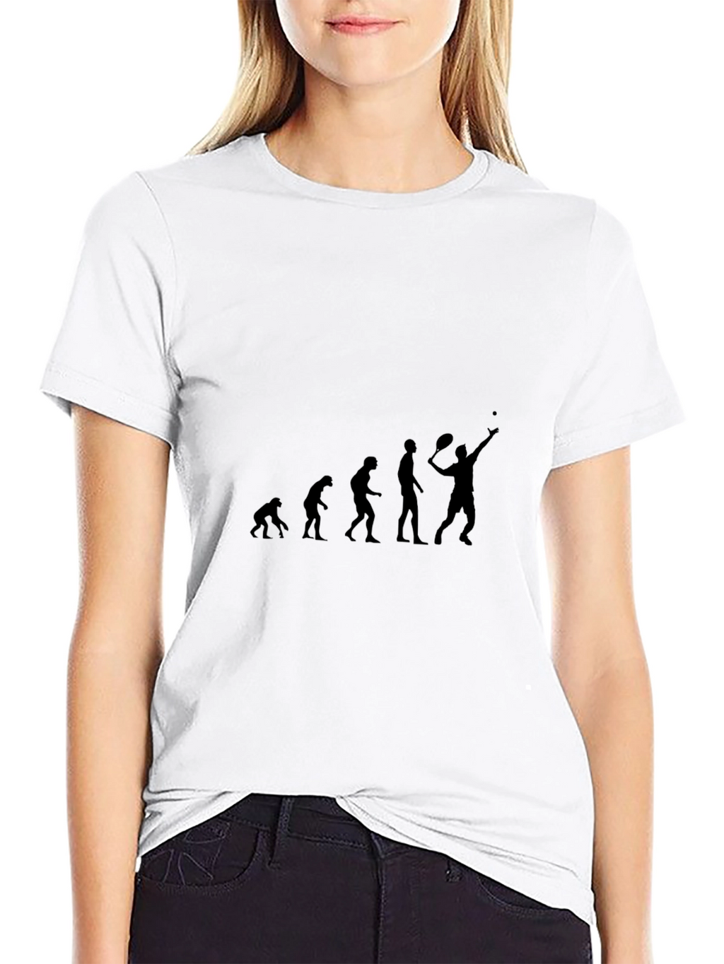 Tennis Evolution Graphic T-Shirt - Black Cotton Tee
