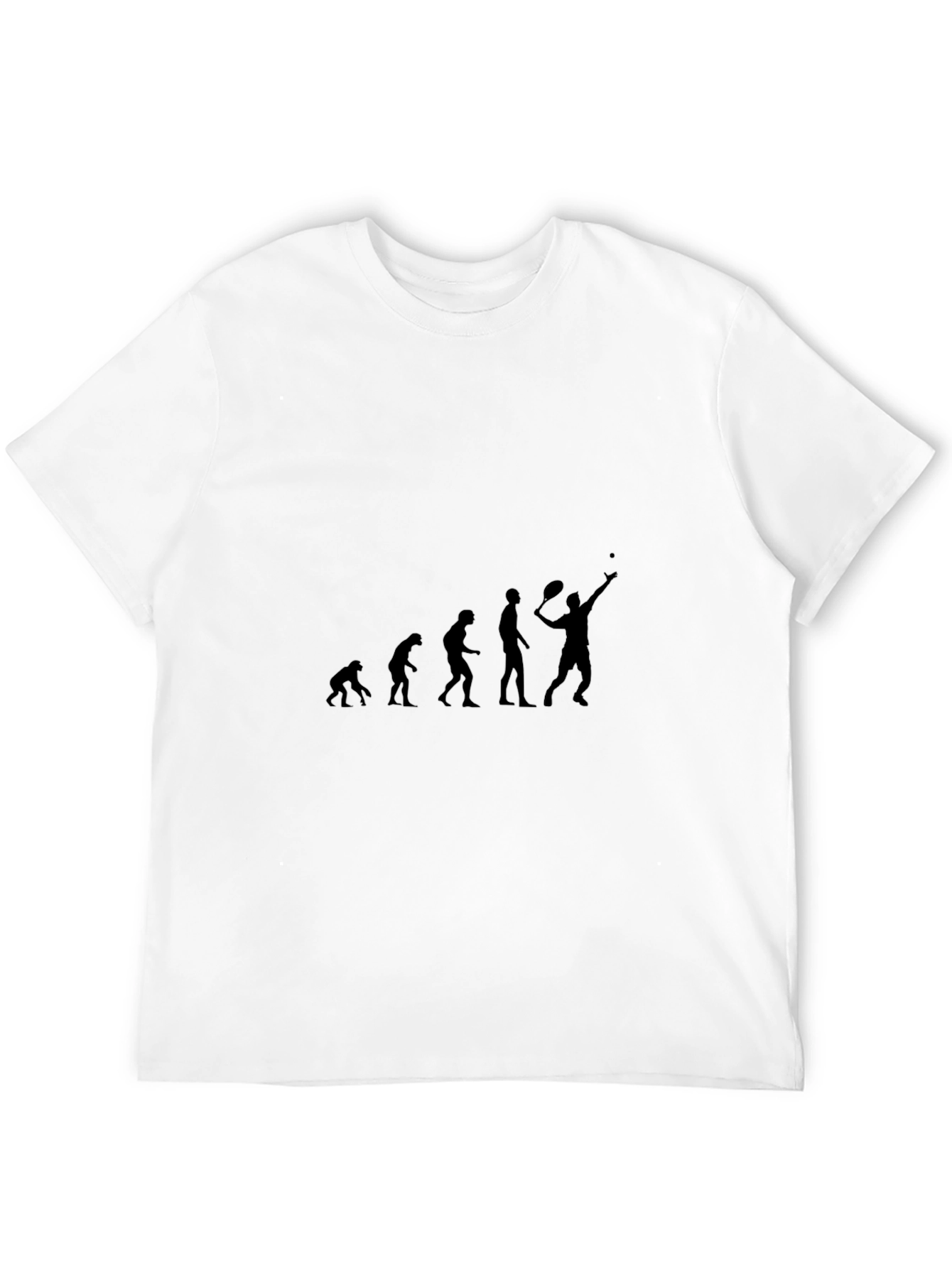 Tennis Evolution Graphic T-Shirt - Black Cotton Tee