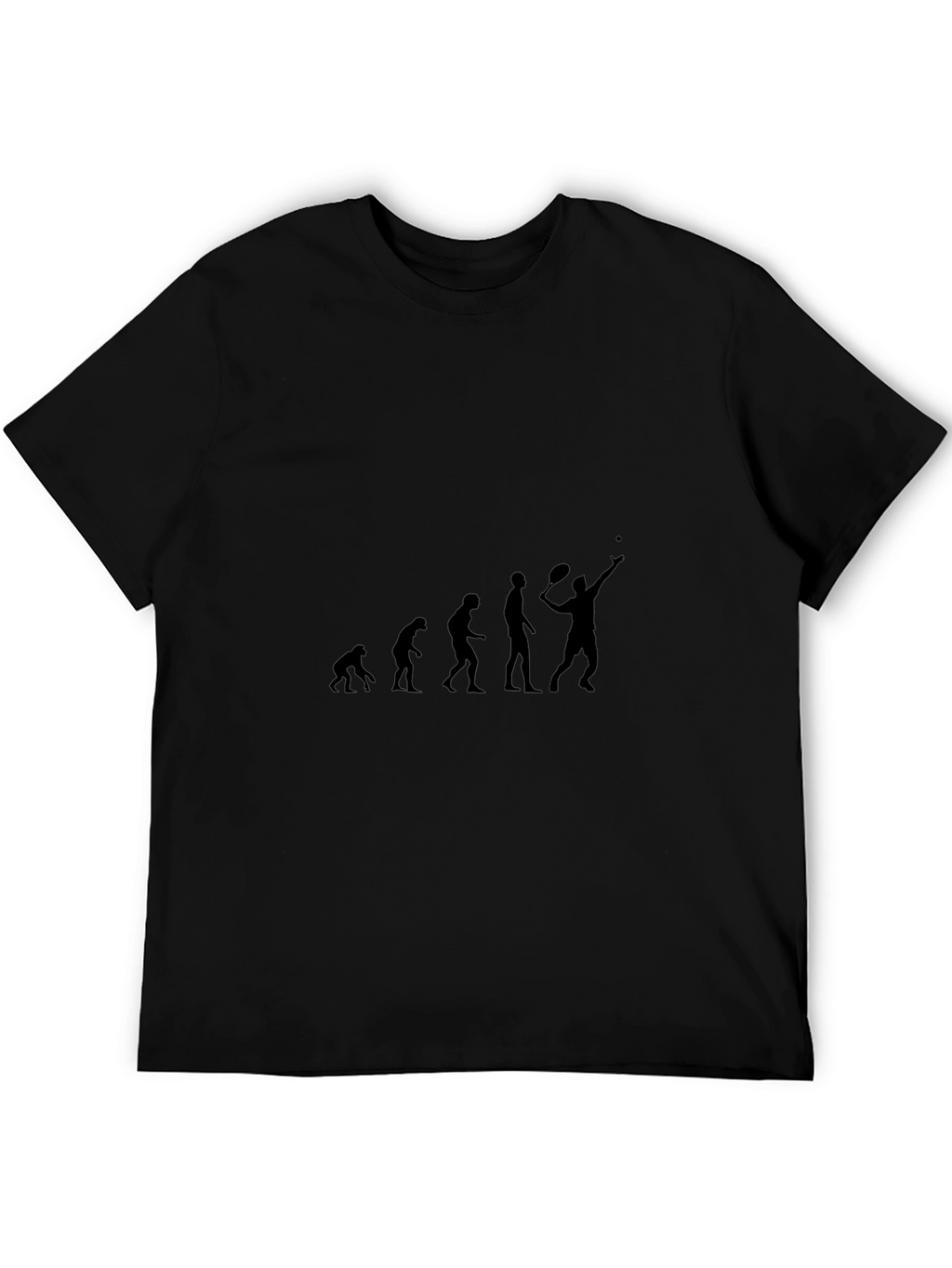 Tennis Evolution Graphic T-Shirt - Black Cotton Tee