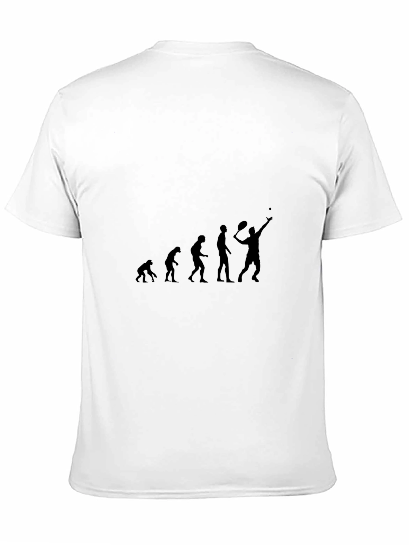 Tennis Evolution Graphic T-Shirt - Black Cotton Tee