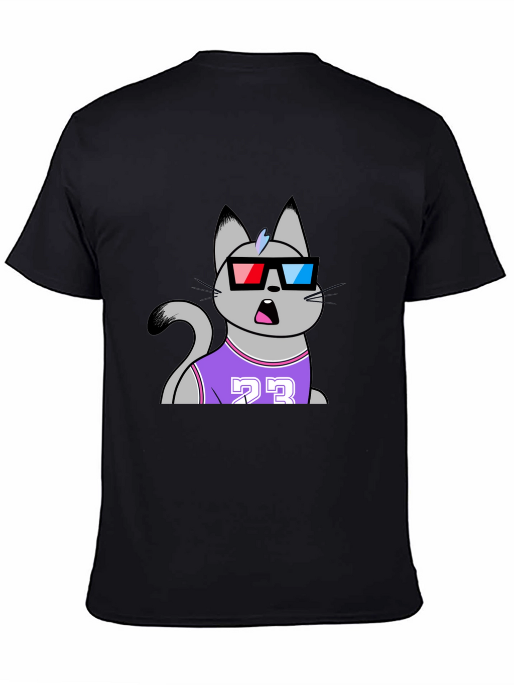 Funny Cat Wearing 3D Glasses T-Shirt