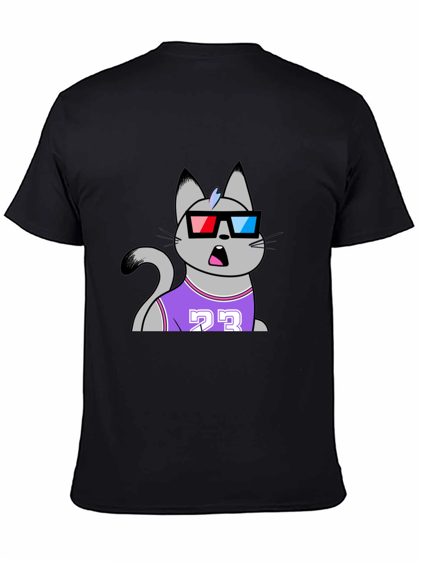 Funny Cat Wearing 3D Glasses T-Shirt