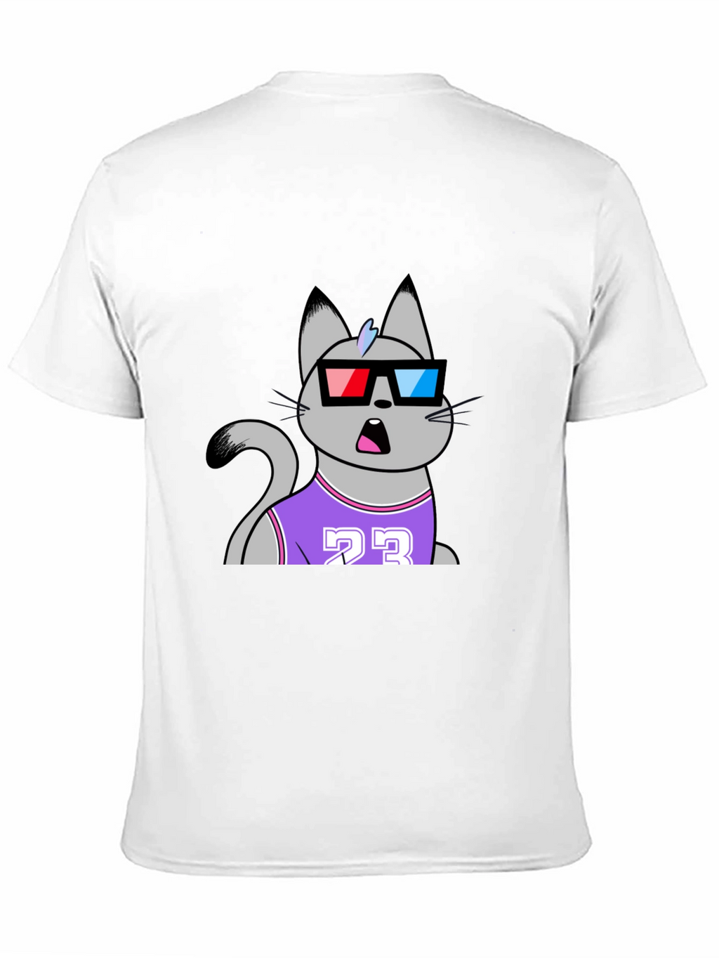 Funny Cat Wearing 3D Glasses T-Shirt