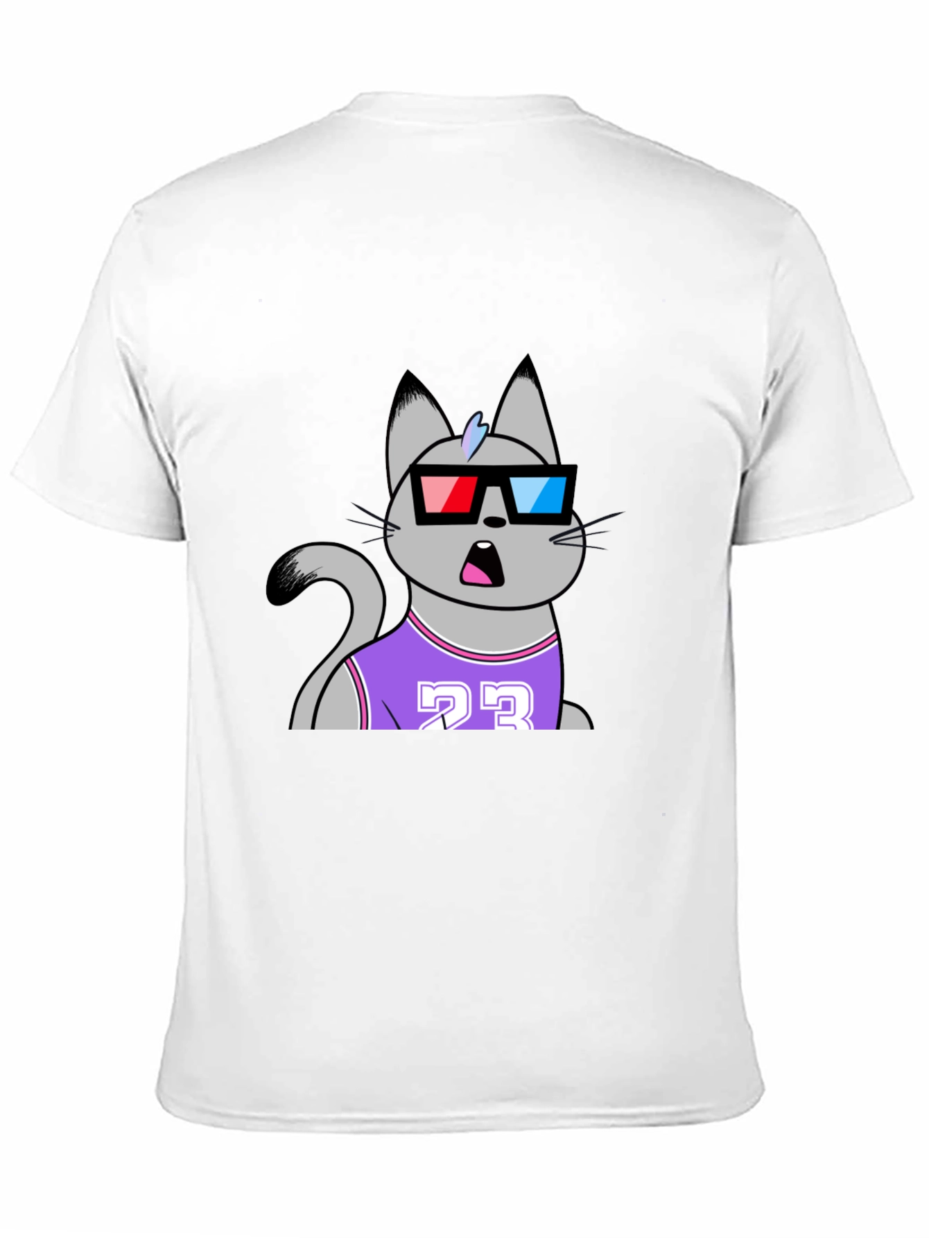 Funny Cat Wearing 3D Glasses T-Shirt
