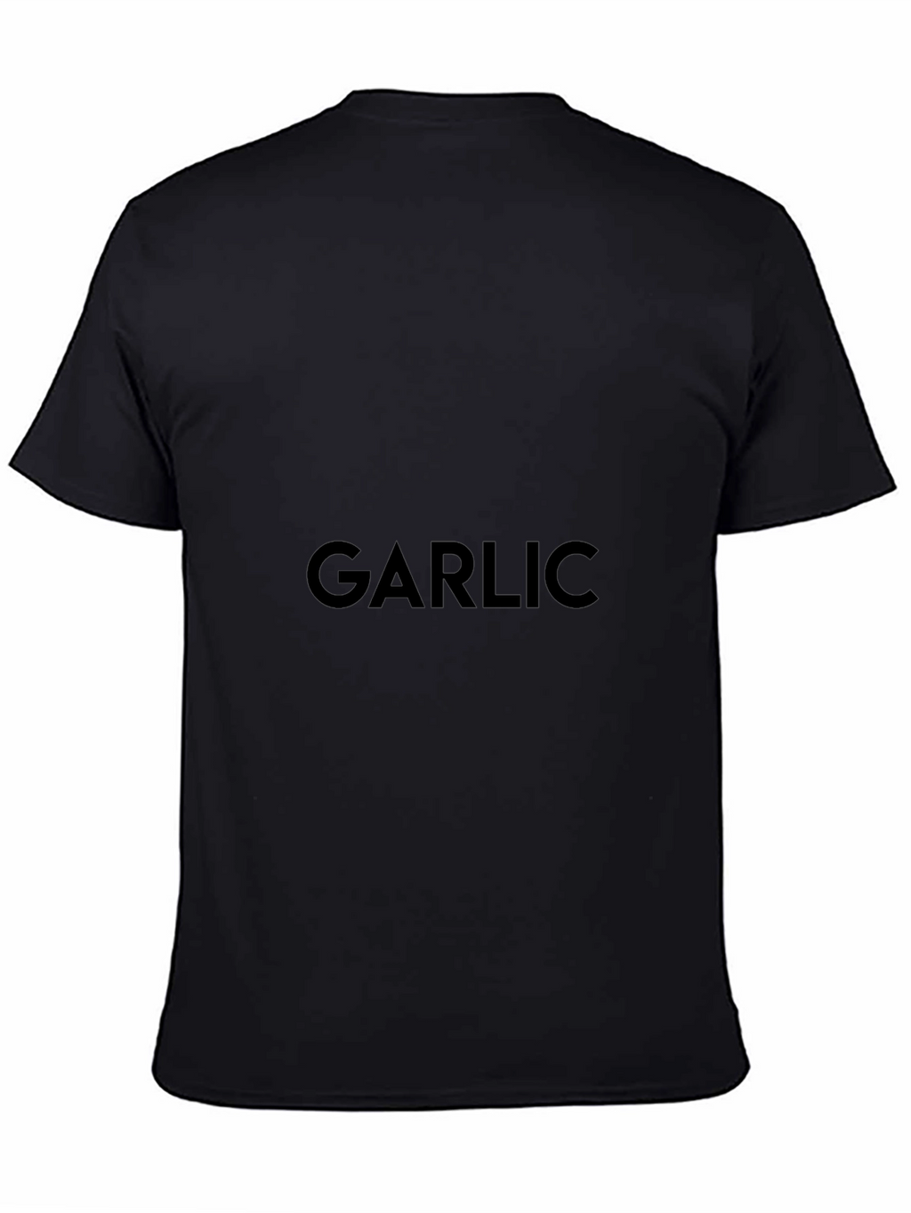 Garlic Text Black T-Shirt