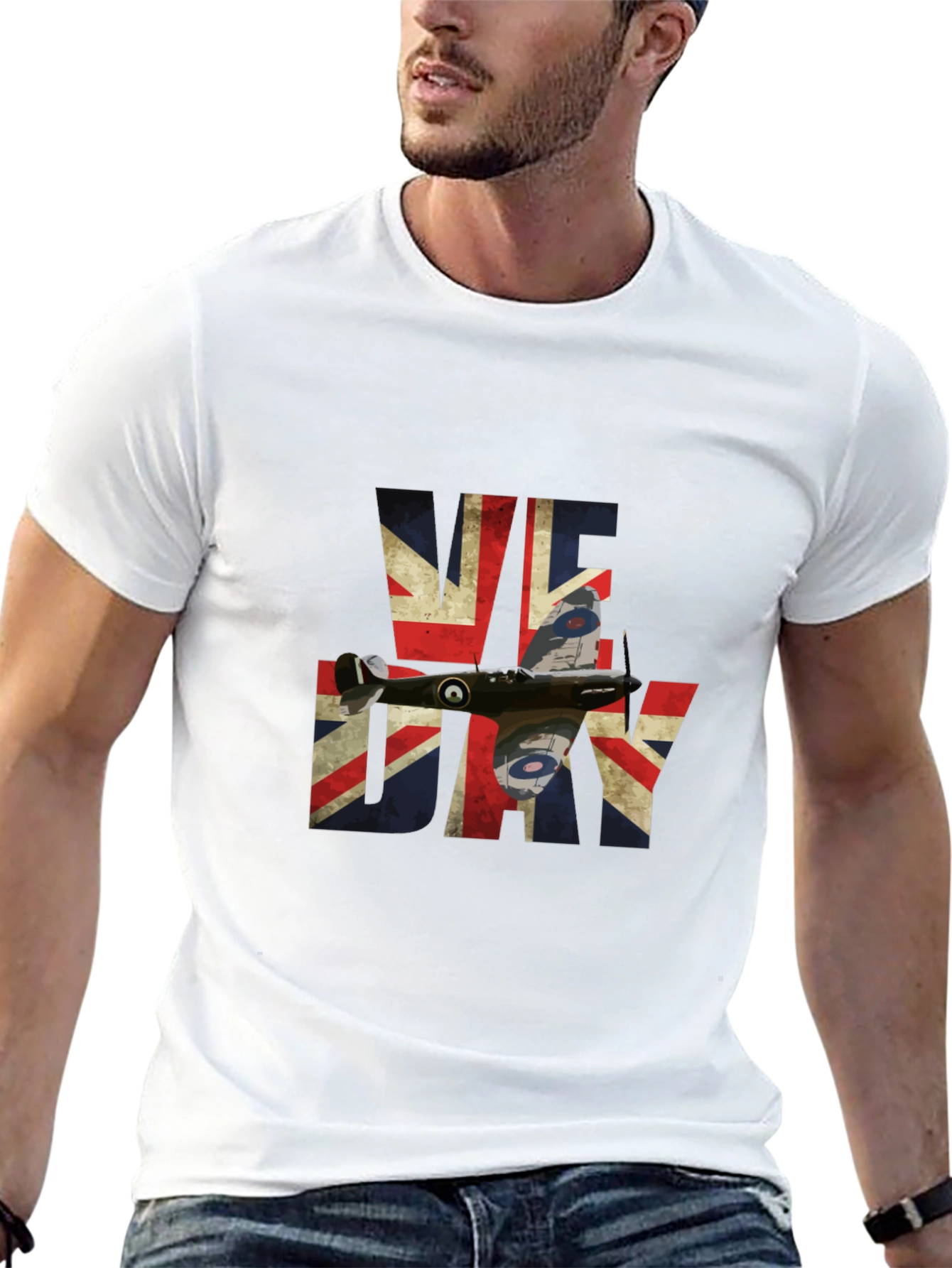 VE Day Spitfire Union Jack T-Shirt