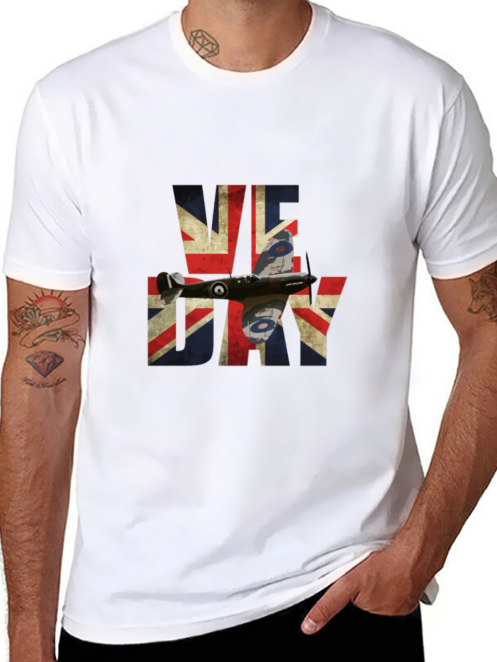 VE Day Spitfire Union Jack T-Shirt
