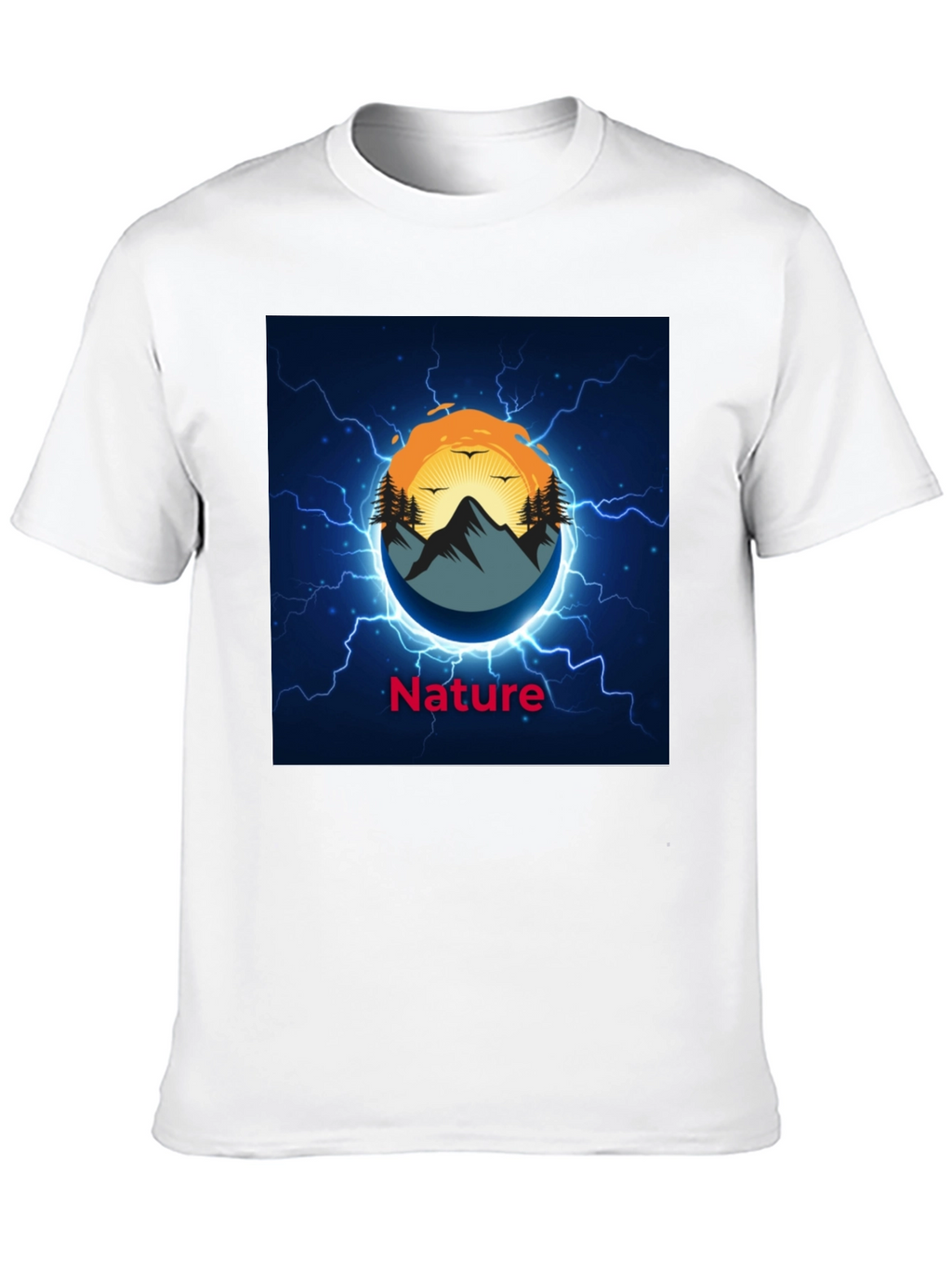 Nature Graphic Black T-Shirt