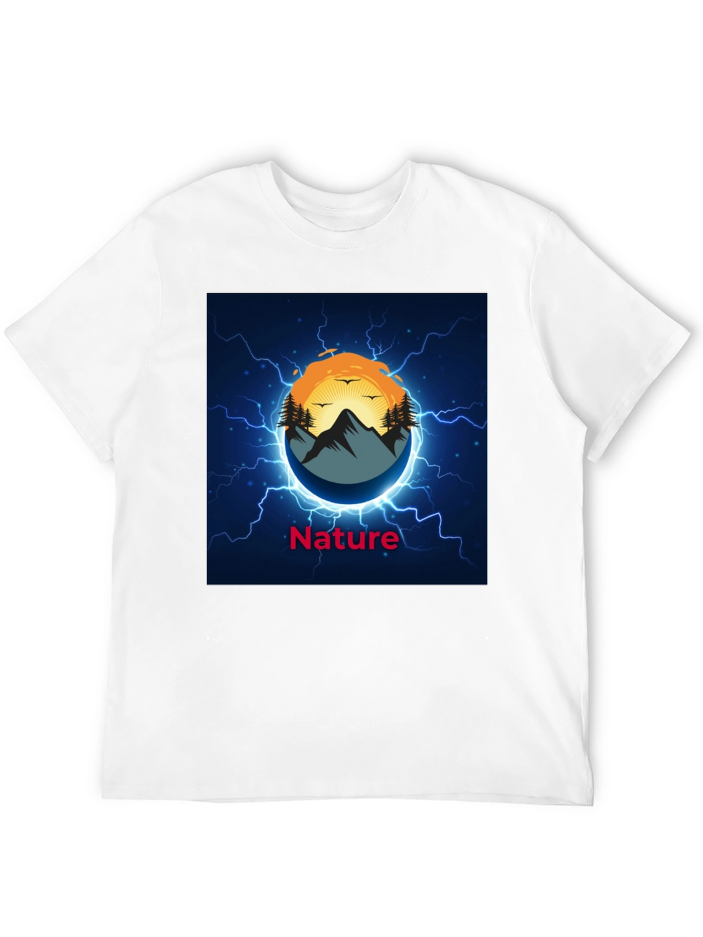 Nature Graphic Black T-Shirt