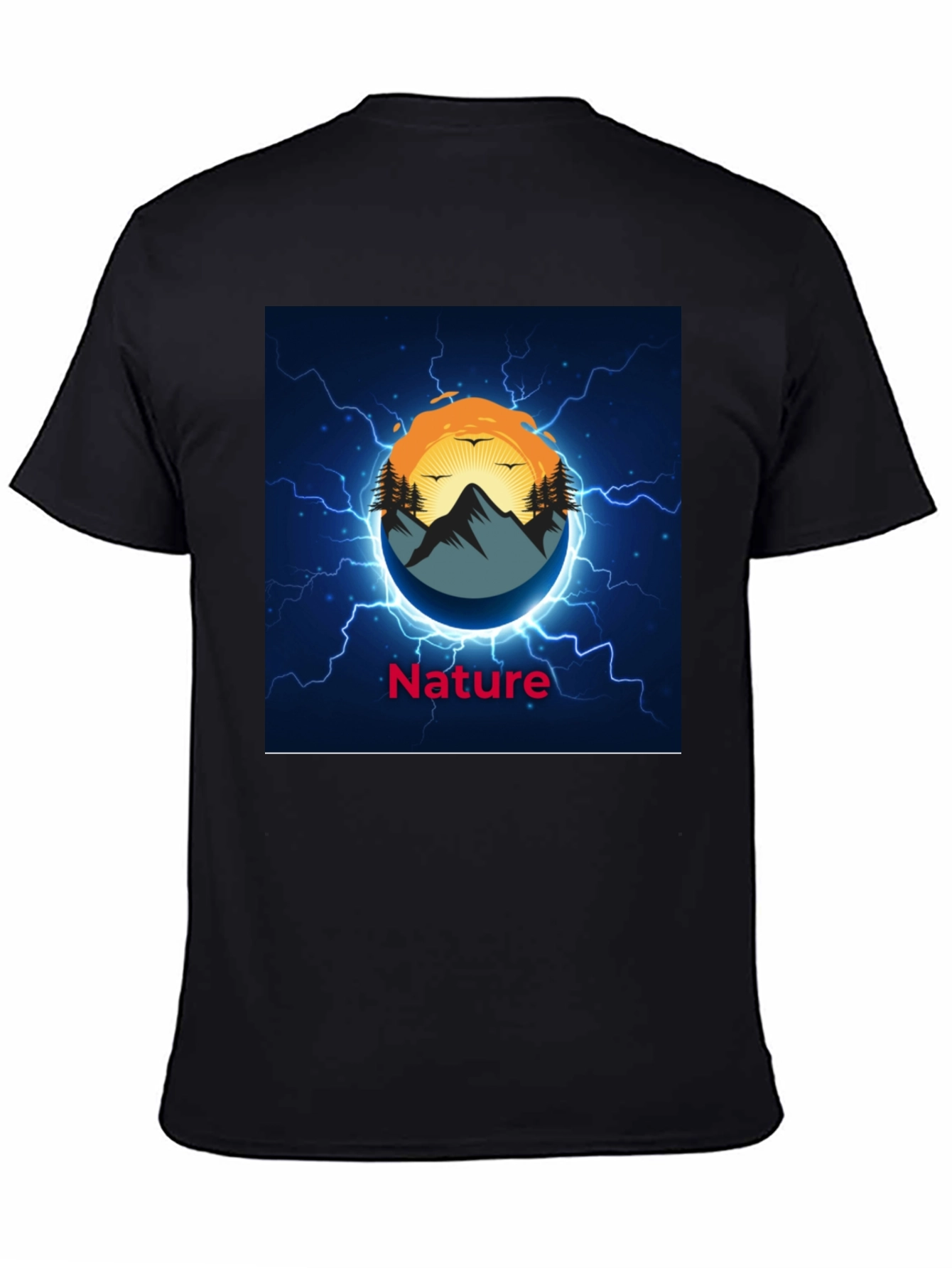 Nature Graphic Black T-Shirt