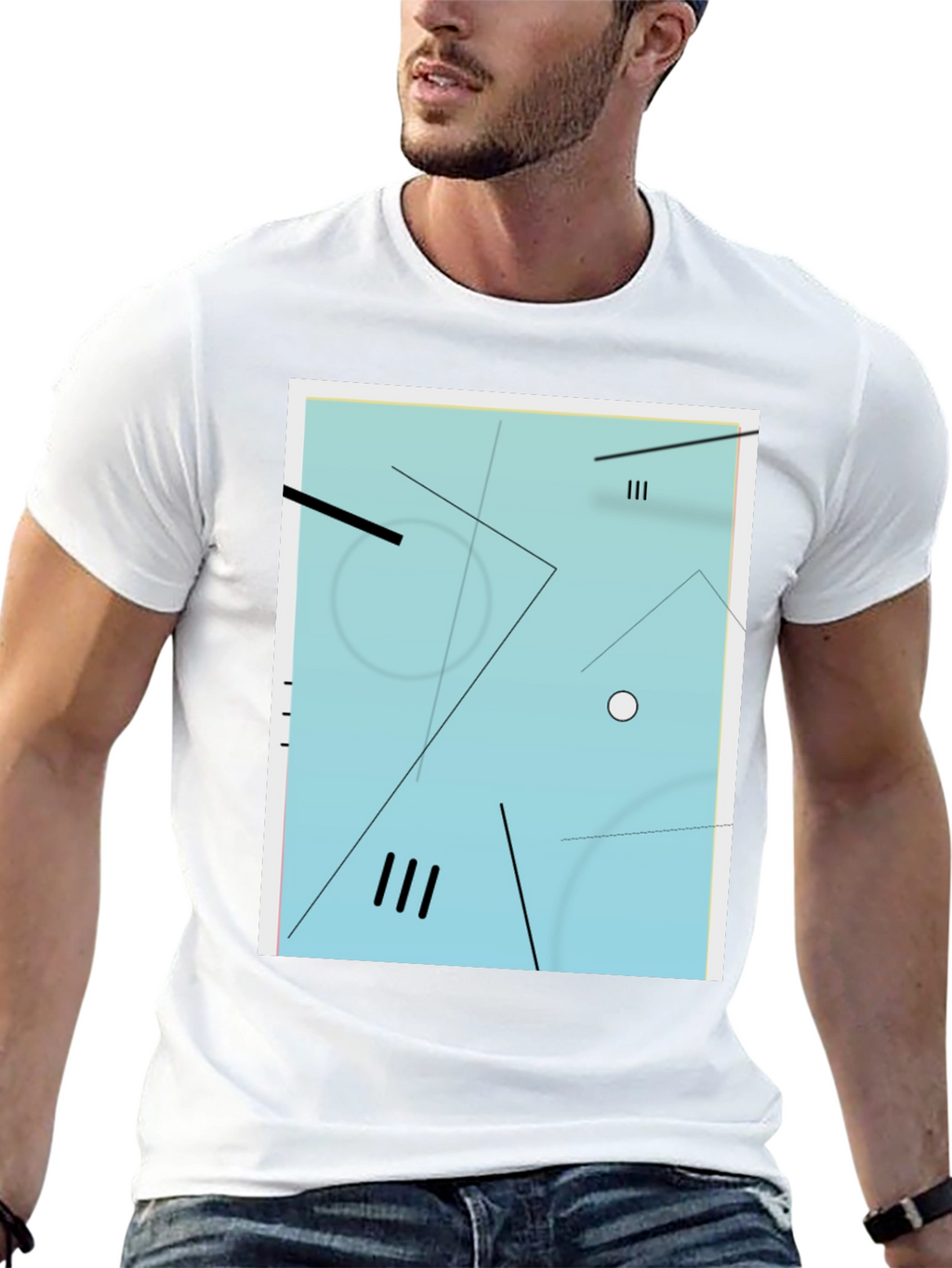Abstract Geometric T-Shirt - Modern Art Graphic Tee