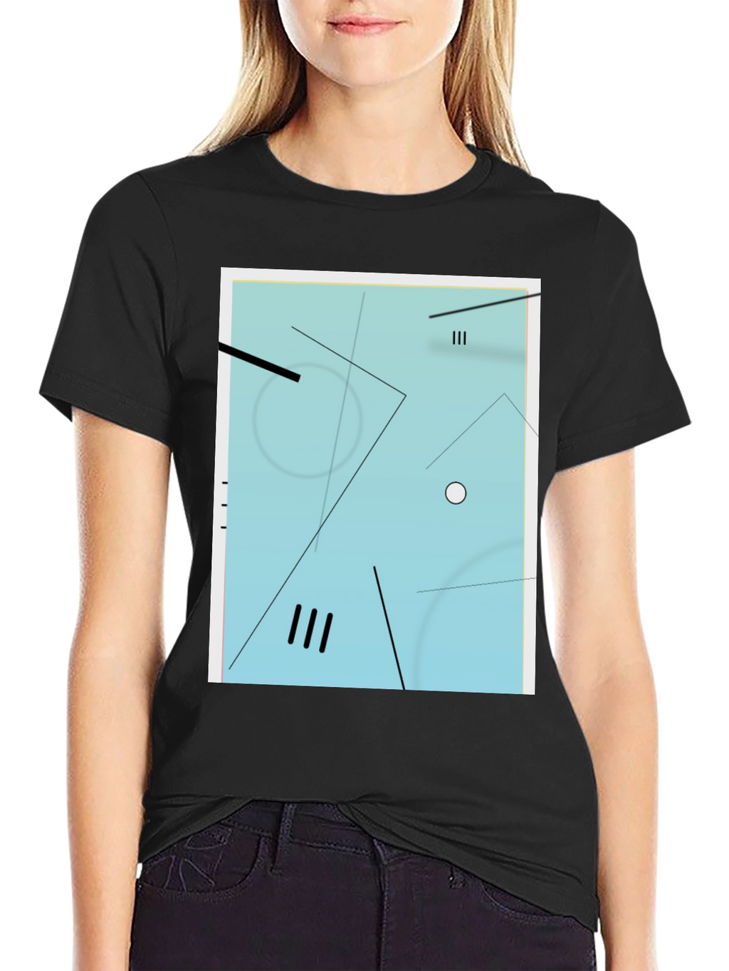Abstract Geometric T-Shirt - Modern Art Graphic Tee