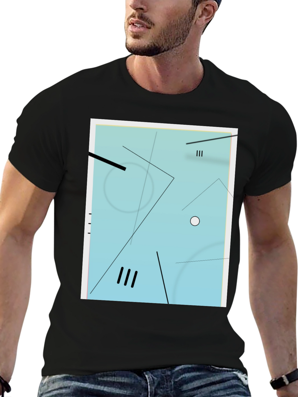 Abstract Geometric T-Shirt - Modern Art Graphic Tee
