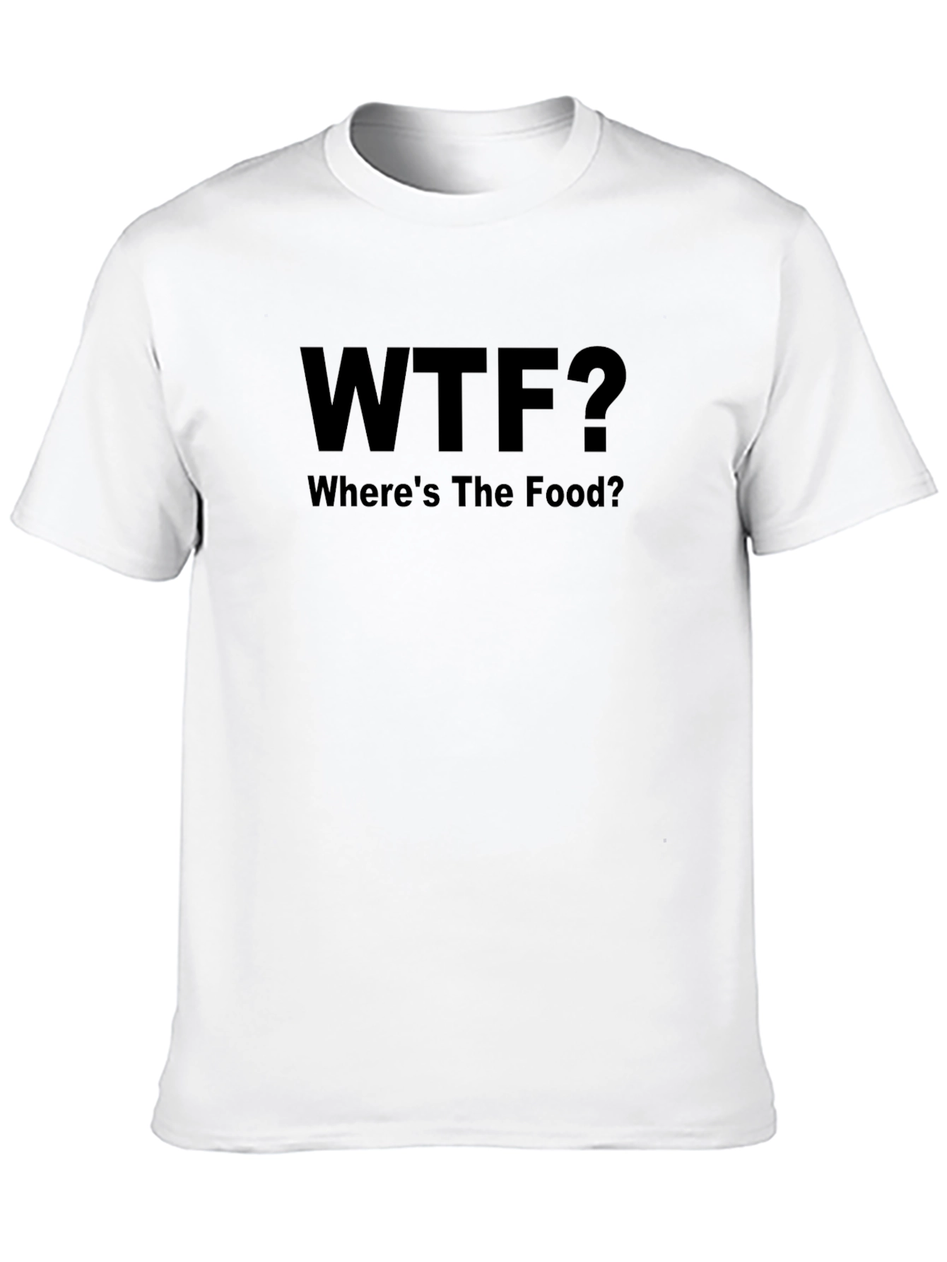WTF Wheres the Food? Black Graphic T-Shirt