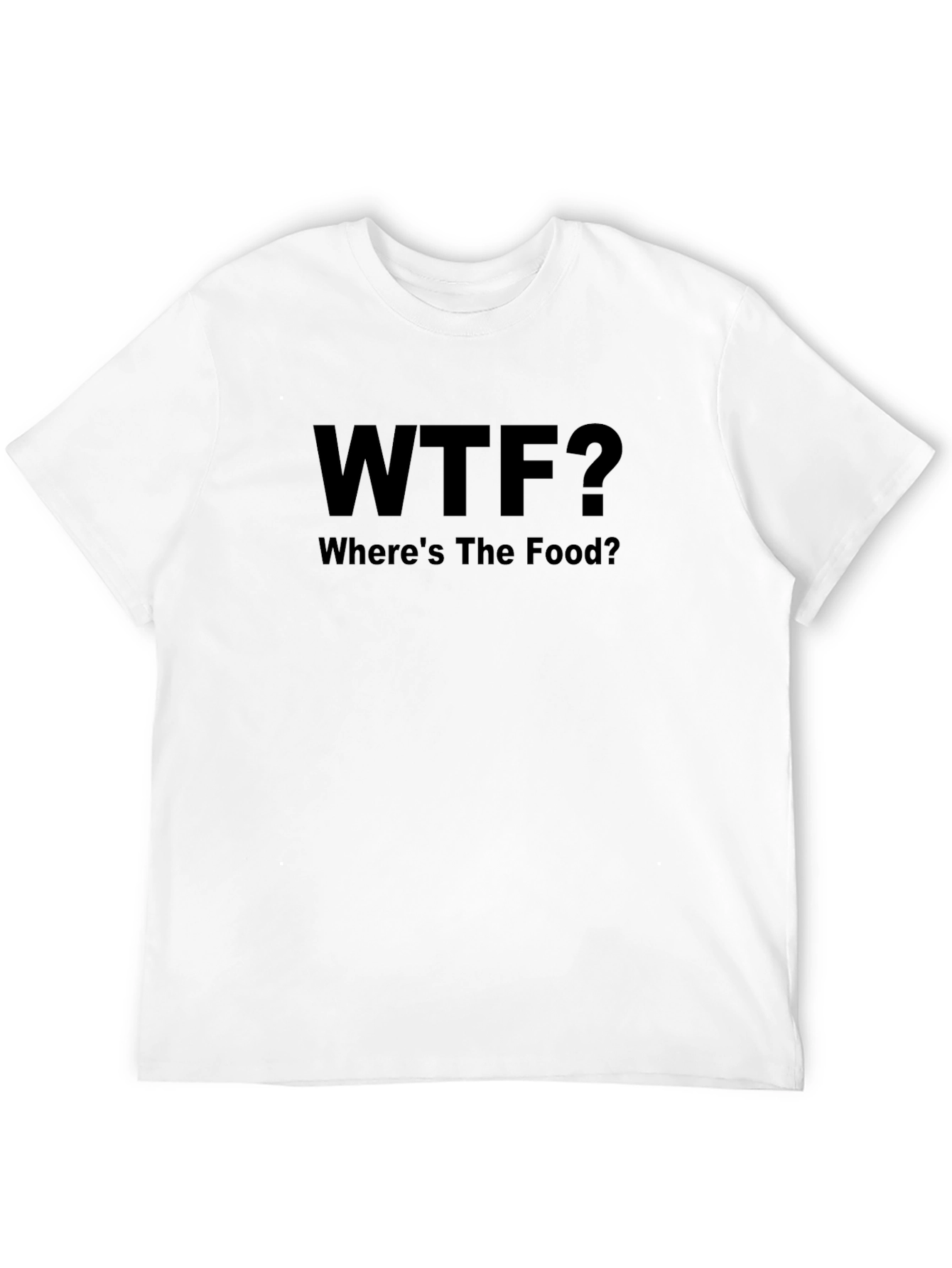 WTF Wheres the Food? Black Graphic T-Shirt