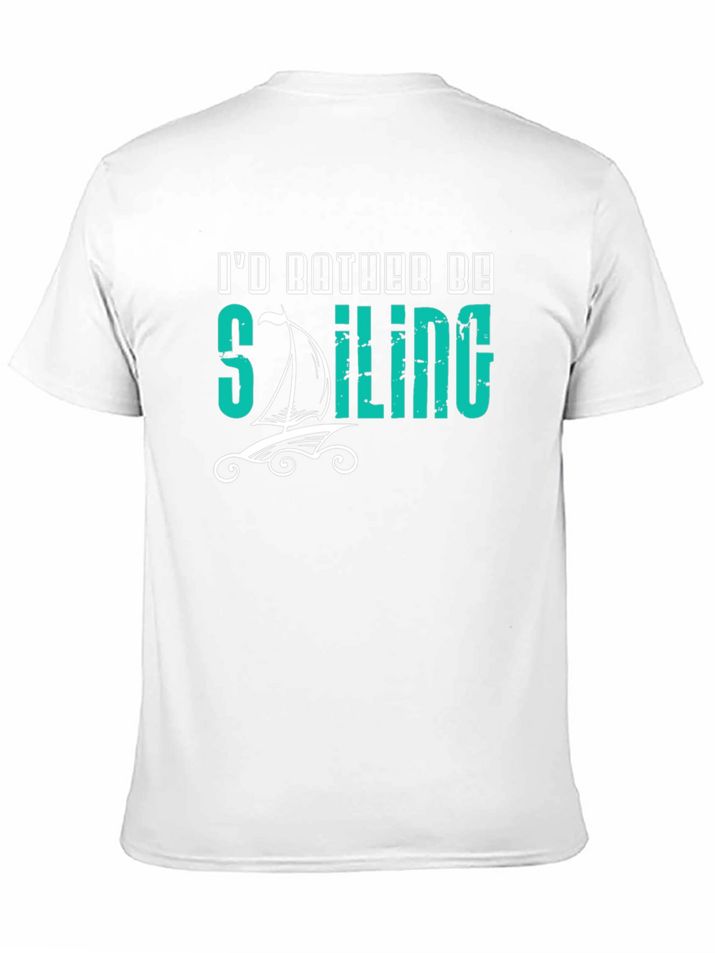 Id Rather Be Sailing Black T-Shirt