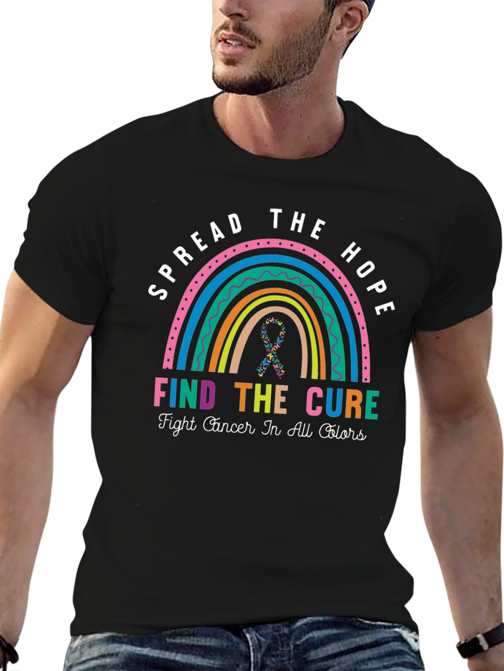 Spread Hope Cancer Awareness Rainbow T-Shirt