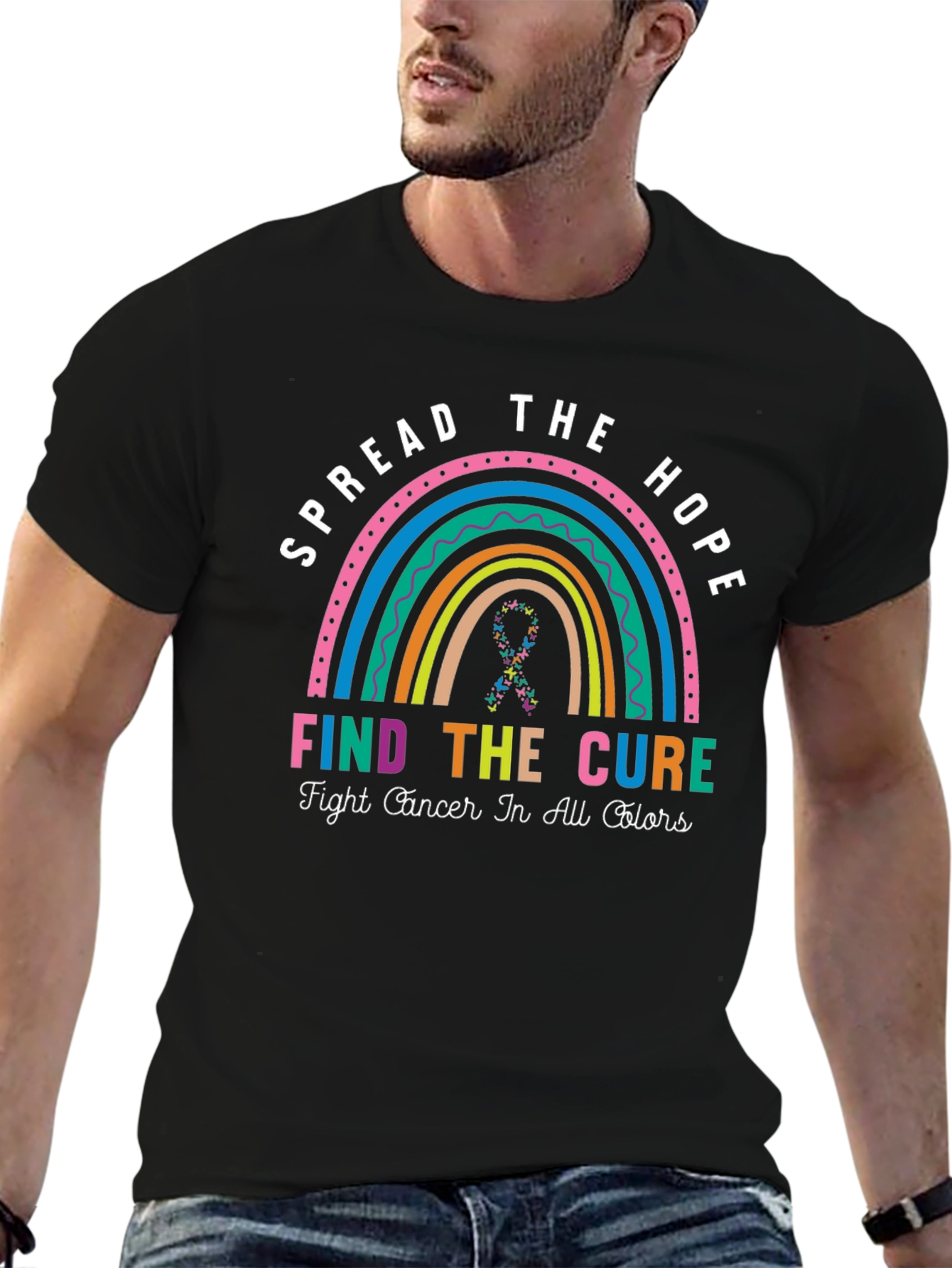 Spread Hope Cancer Awareness Rainbow T-Shirt