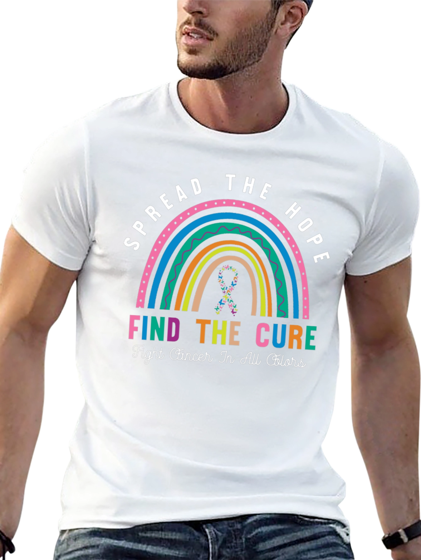Spread Hope Cancer Awareness Rainbow T-Shirt