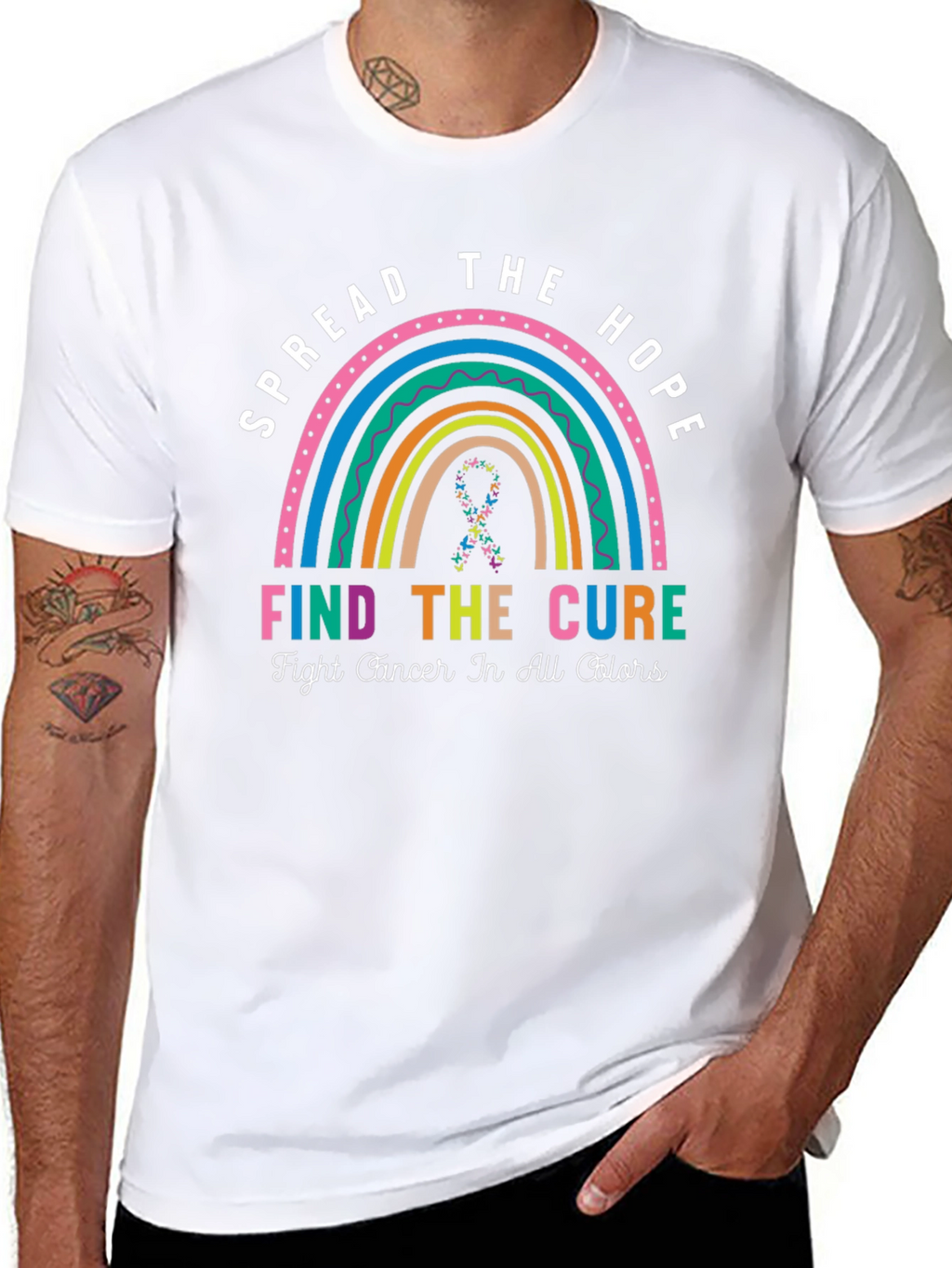 Spread Hope Cancer Awareness Rainbow T-Shirt