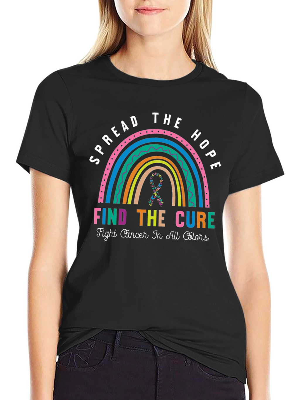 Spread Hope Cancer Awareness Rainbow T-Shirt