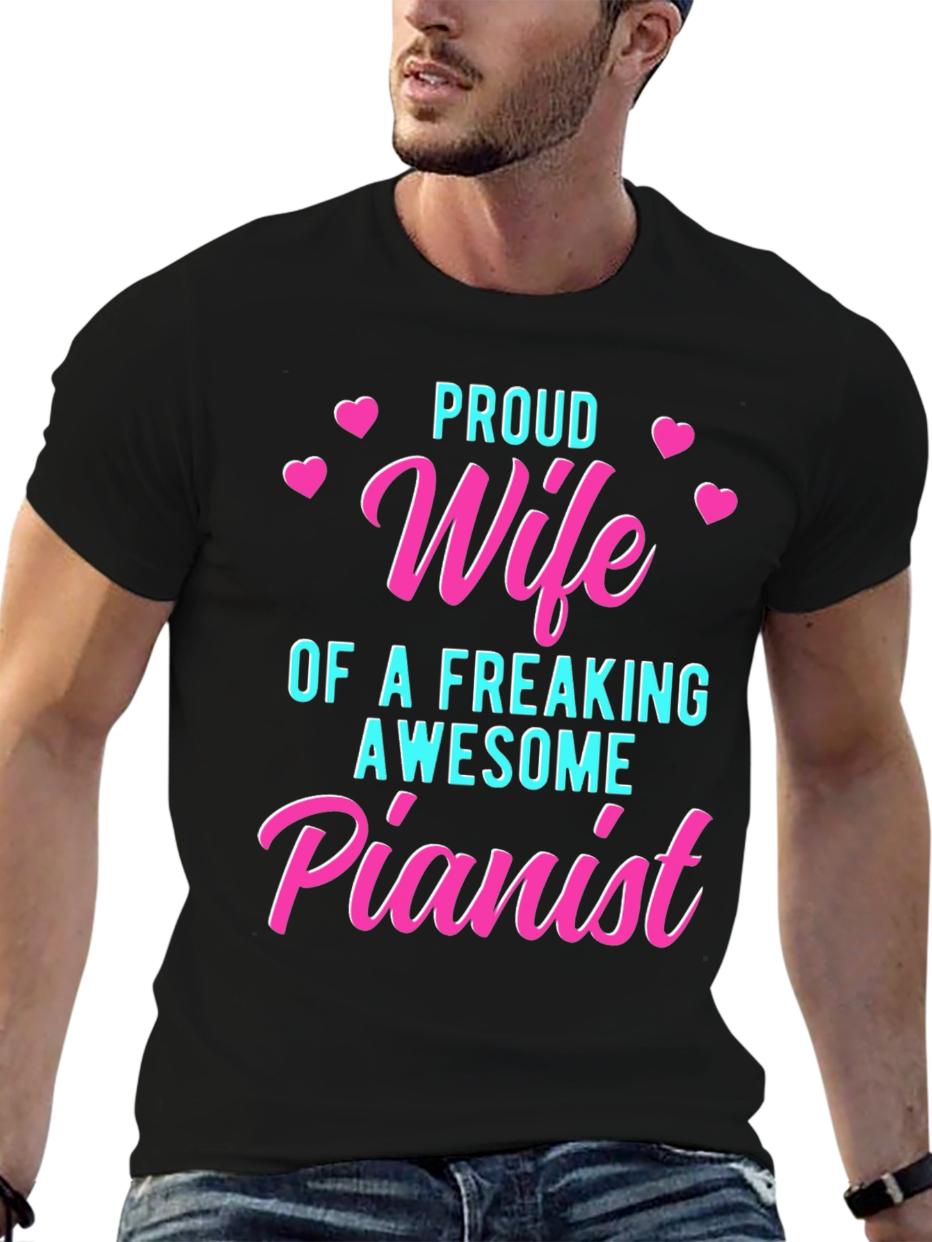 Proud Wife of a Freaking Awesome Pianist T-Shirt