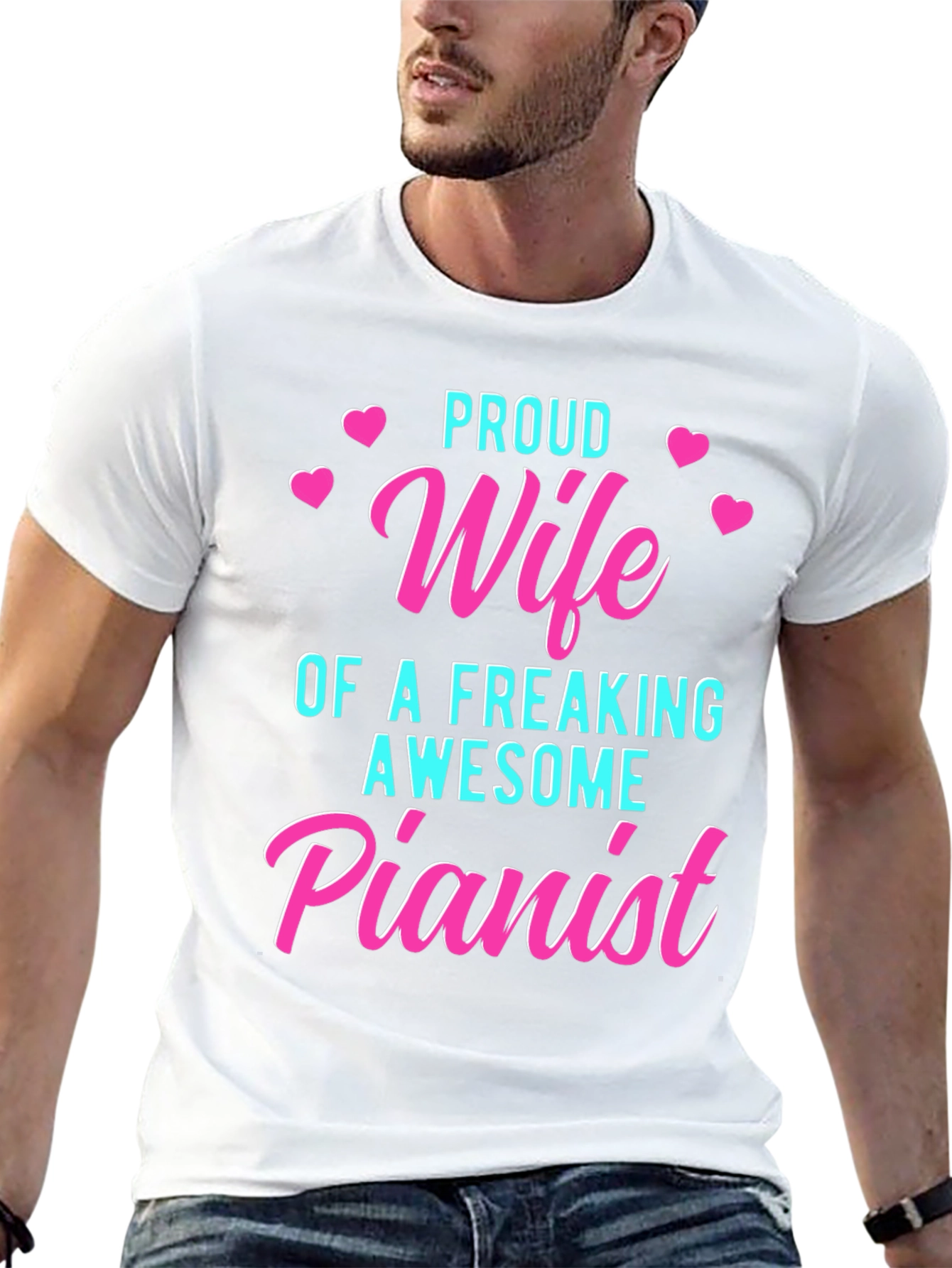 Proud Wife of a Freaking Awesome Pianist T-Shirt