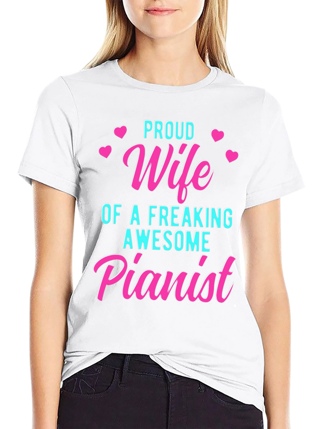 Proud Wife of a Freaking Awesome Pianist T-Shirt