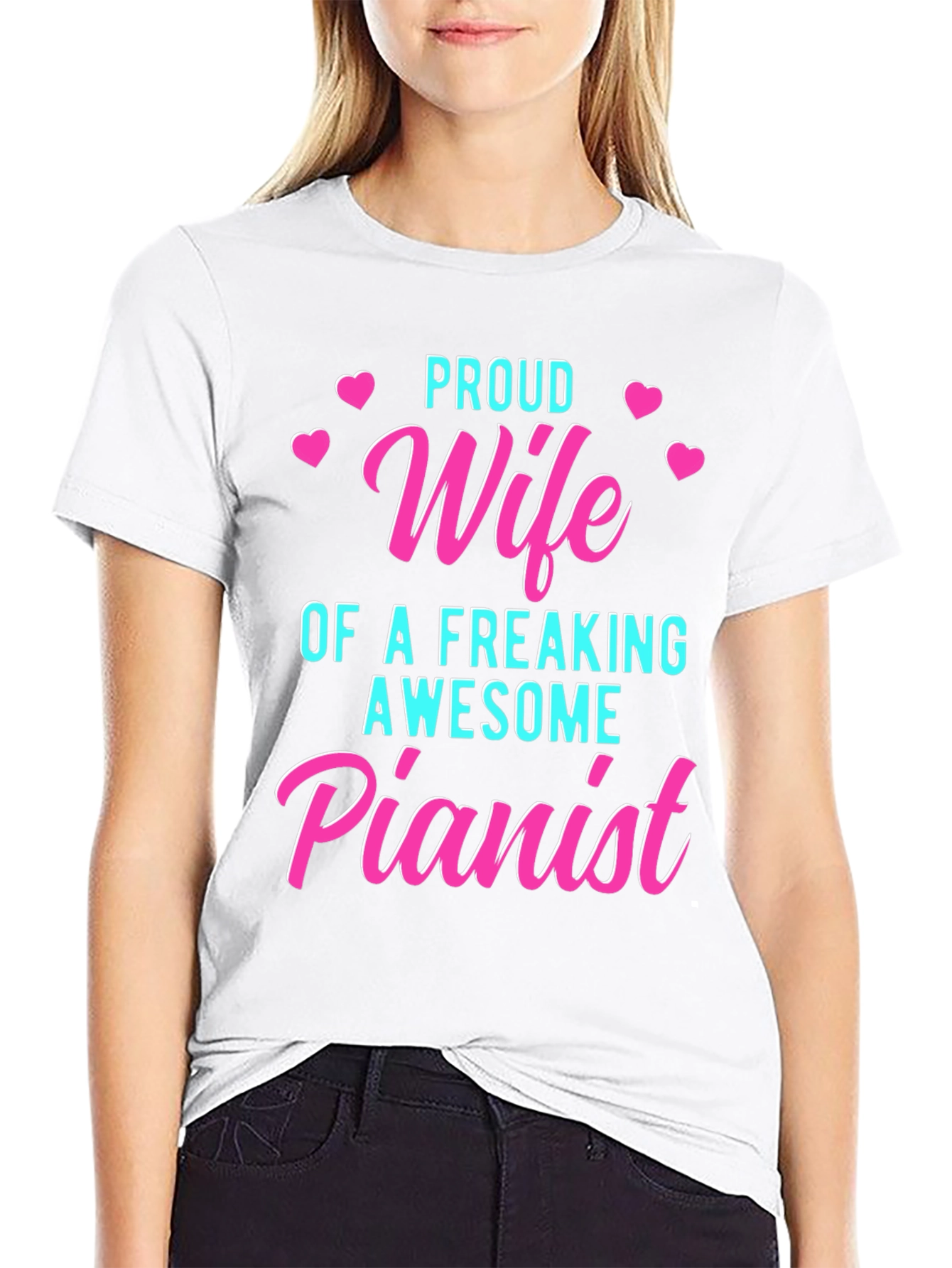 Proud Wife of a Freaking Awesome Pianist T-Shirt
