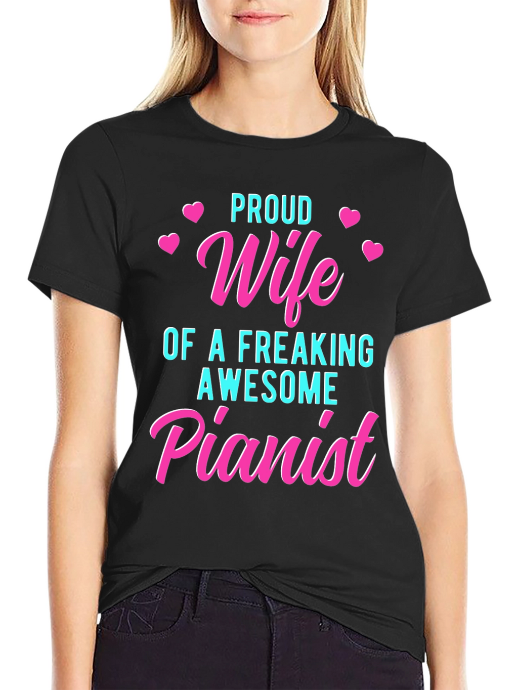 Proud Wife of a Freaking Awesome Pianist T-Shirt