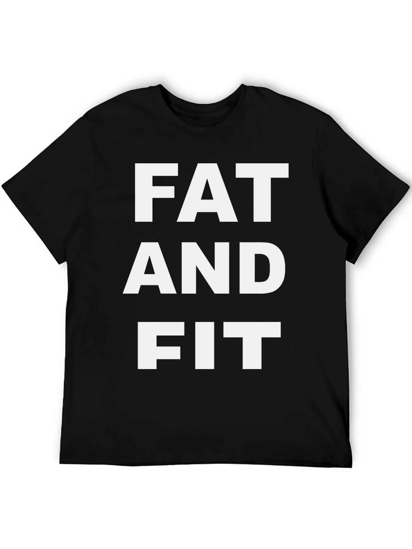 Fat and Fit Graphic T-Shirt - Black Tee