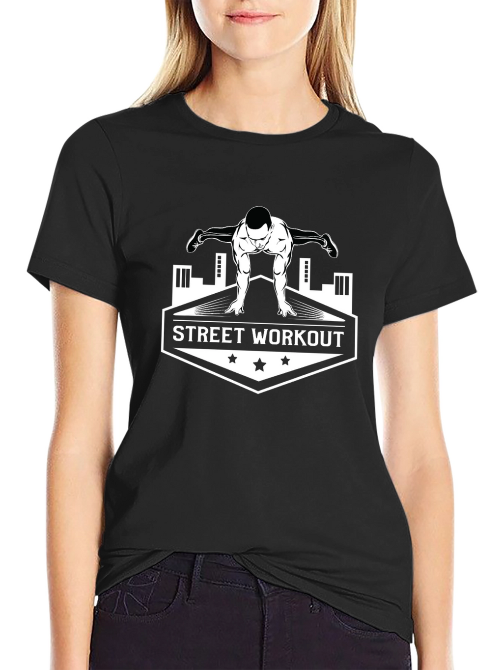 Street Workout Graphic T-Shirt - Black