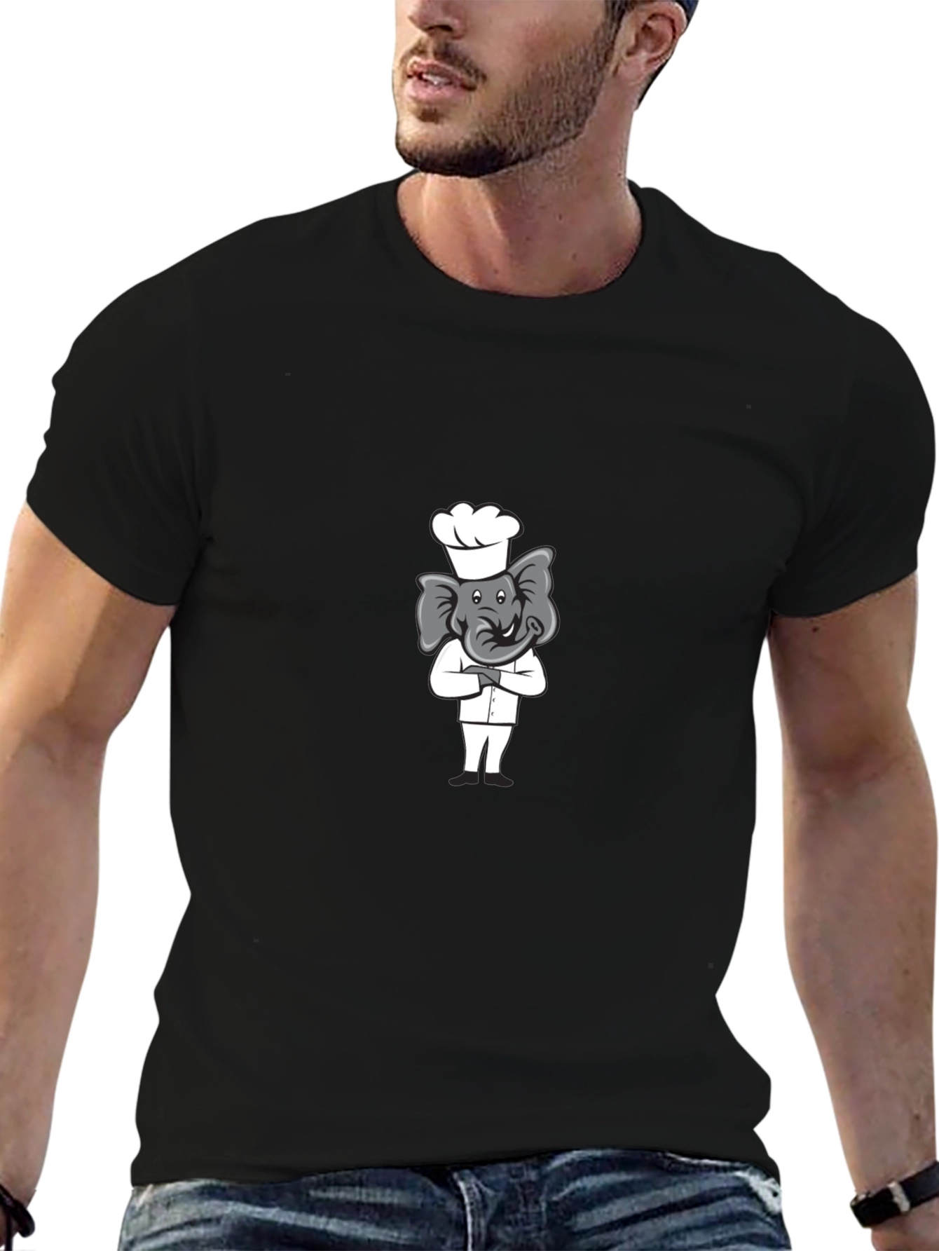 Chef Elephant T-Shirt - Cute Cartoon Design