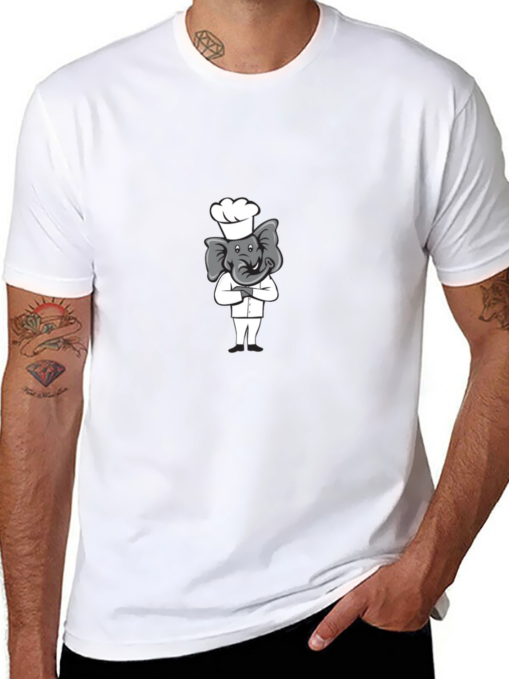 Chef Elephant T-Shirt - Cute Cartoon Design