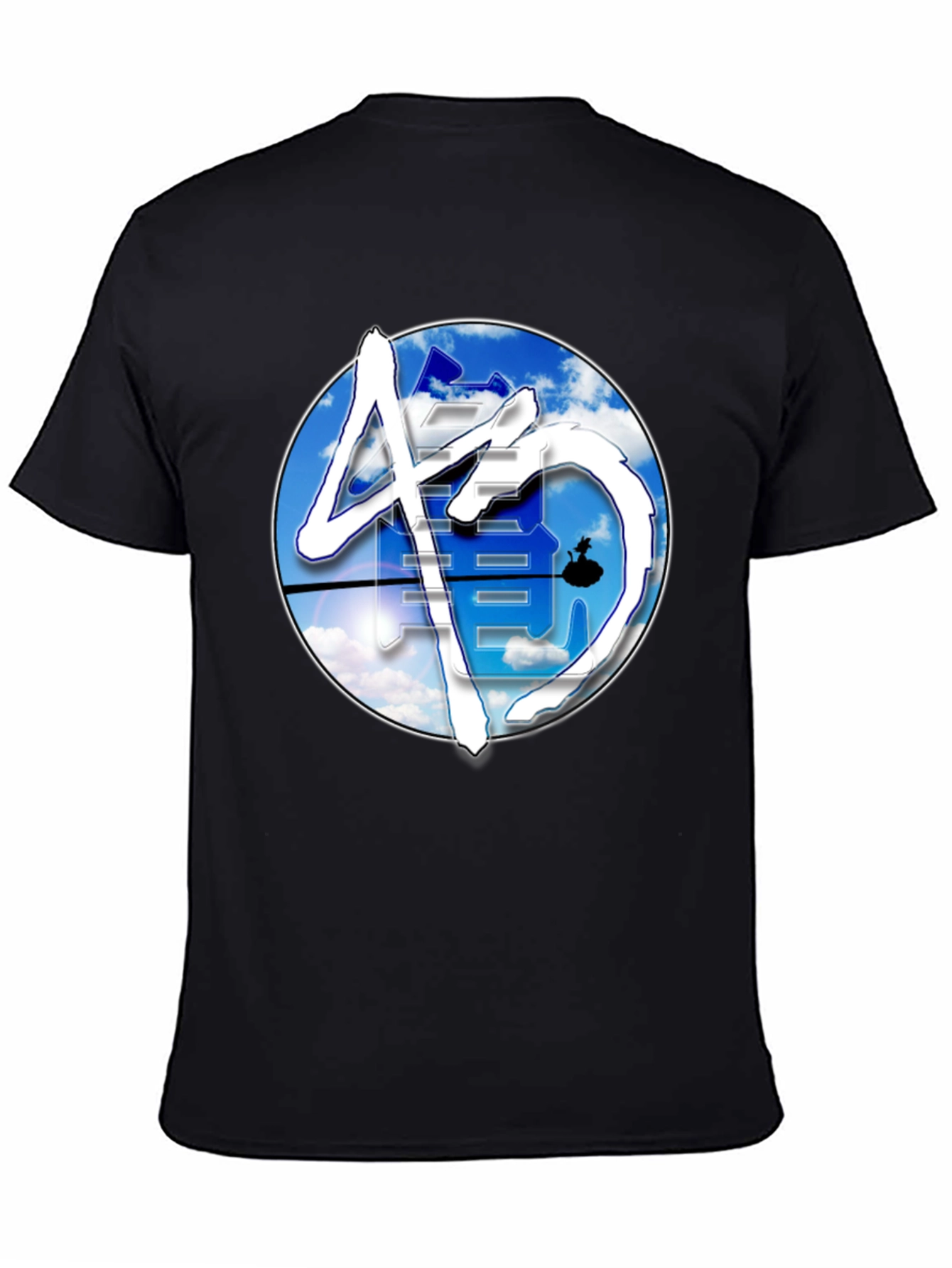 Sky Dragon Kanji Black T-Shirt