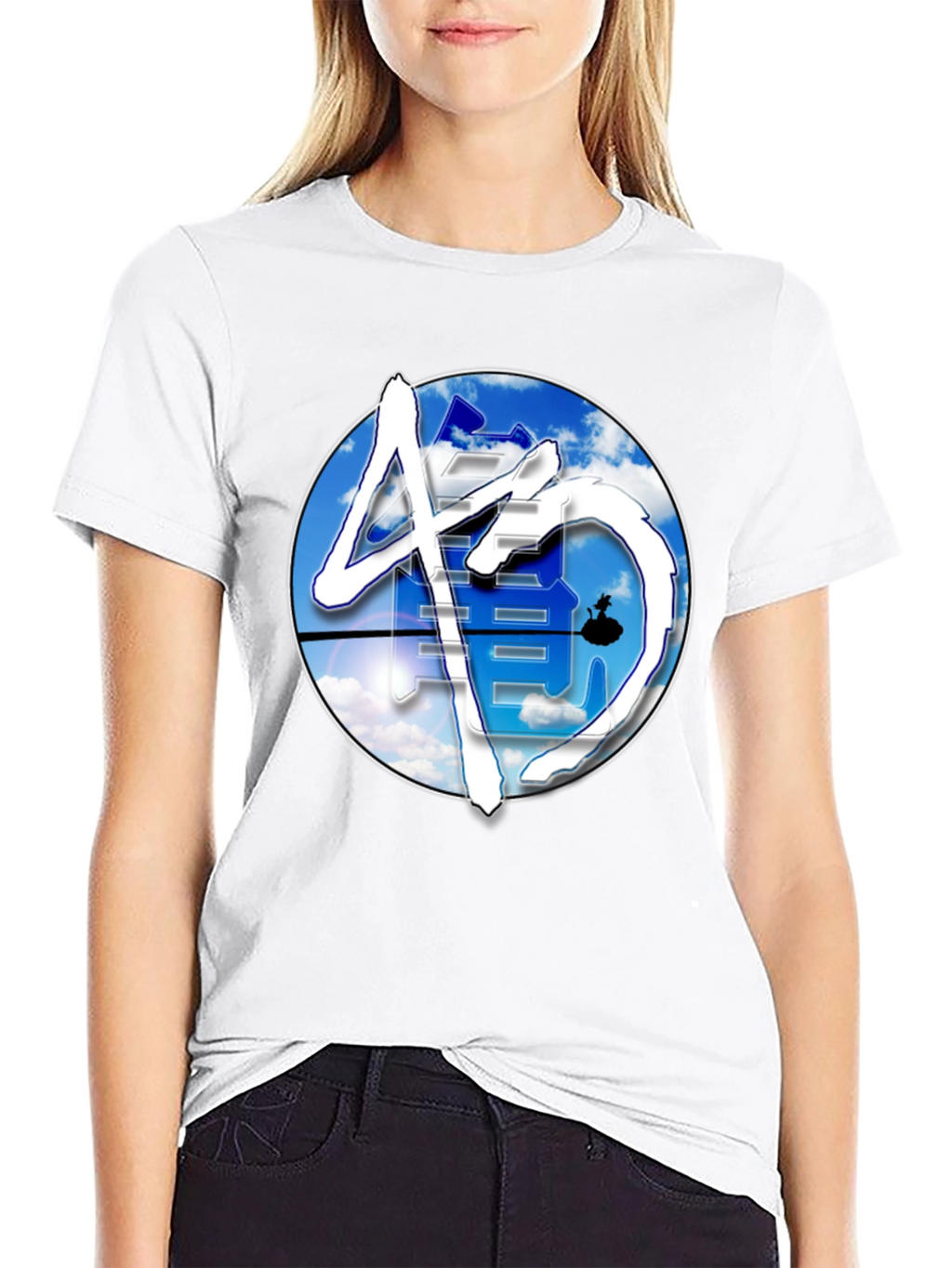 Sky Dragon Kanji Black T-Shirt