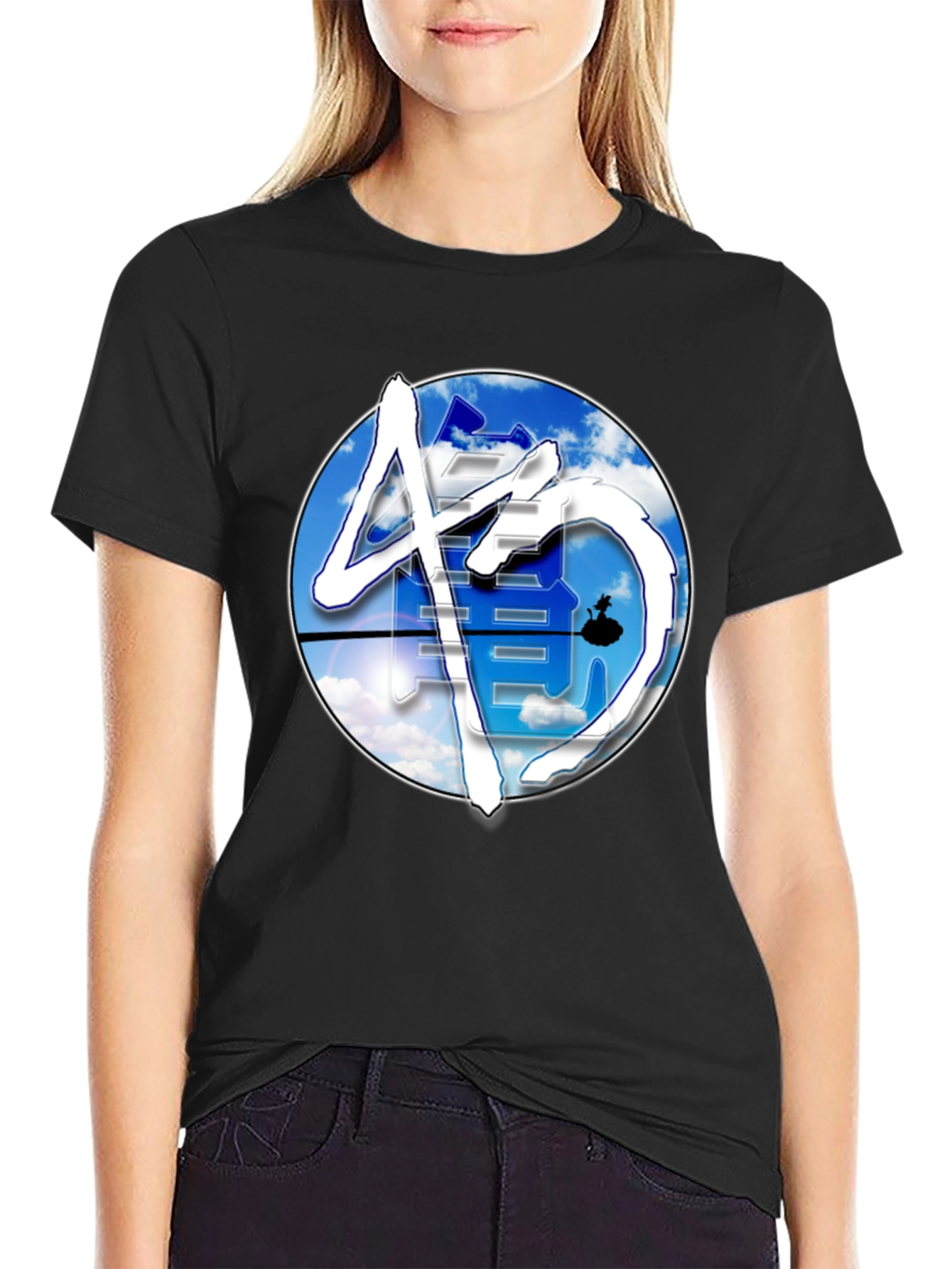 Sky Dragon Kanji Black T-Shirt