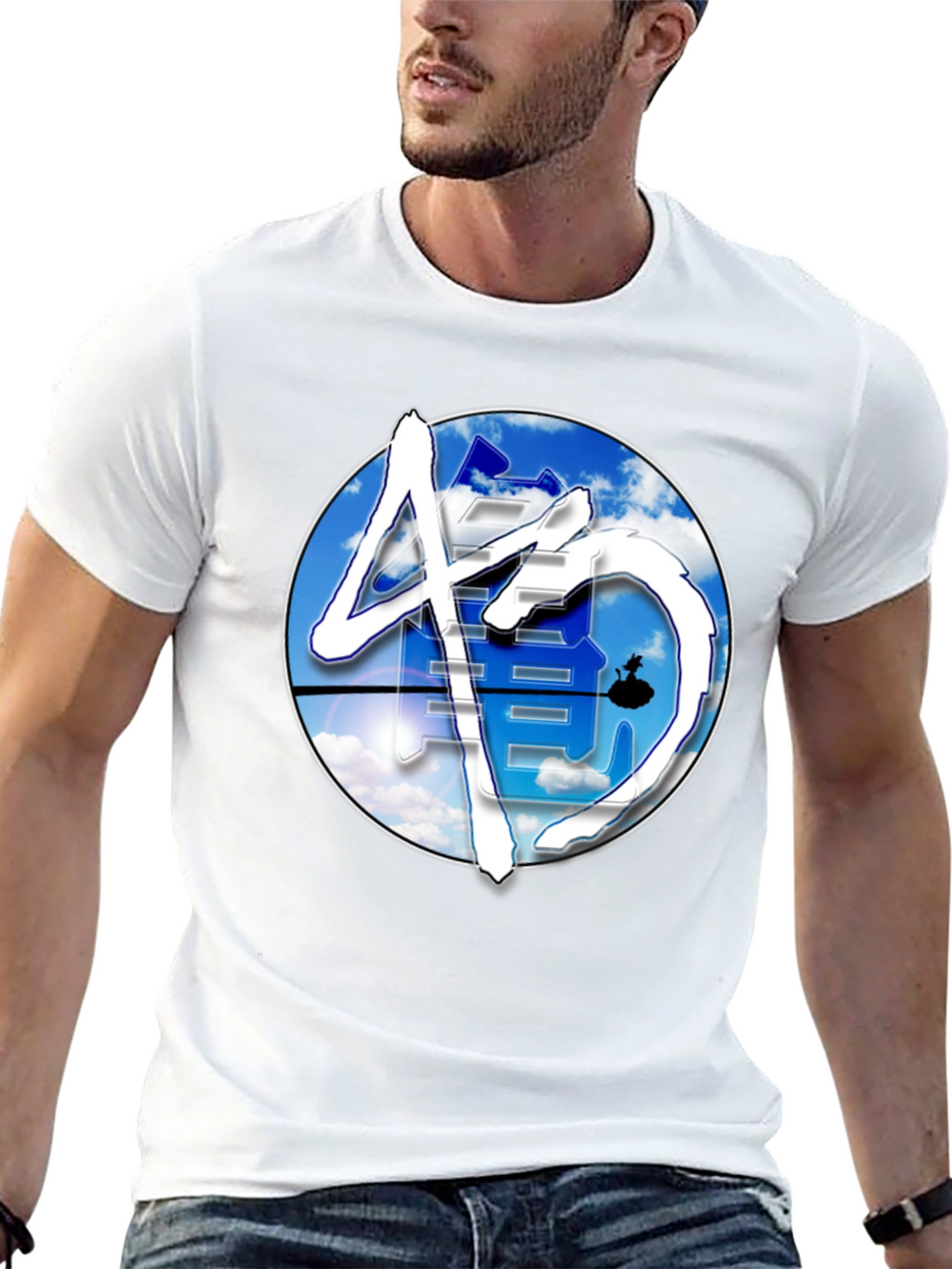 Sky Dragon Kanji Black T-Shirt
