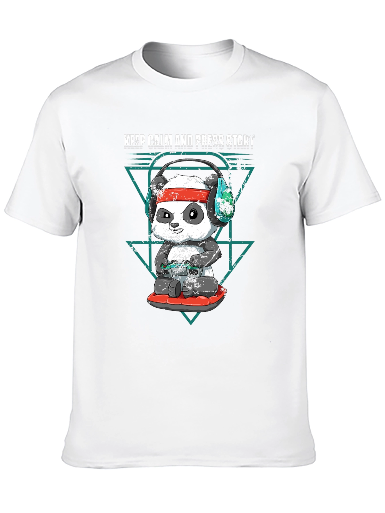 Keep Calm Panda Gamer Black T-Shirt